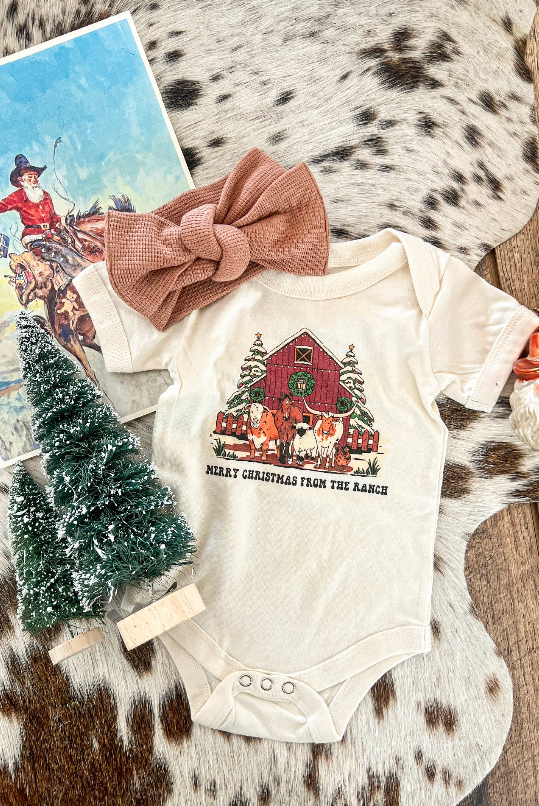 Merry Christmas From The Ranch Christmas Design (Onesie/Youth Tee)