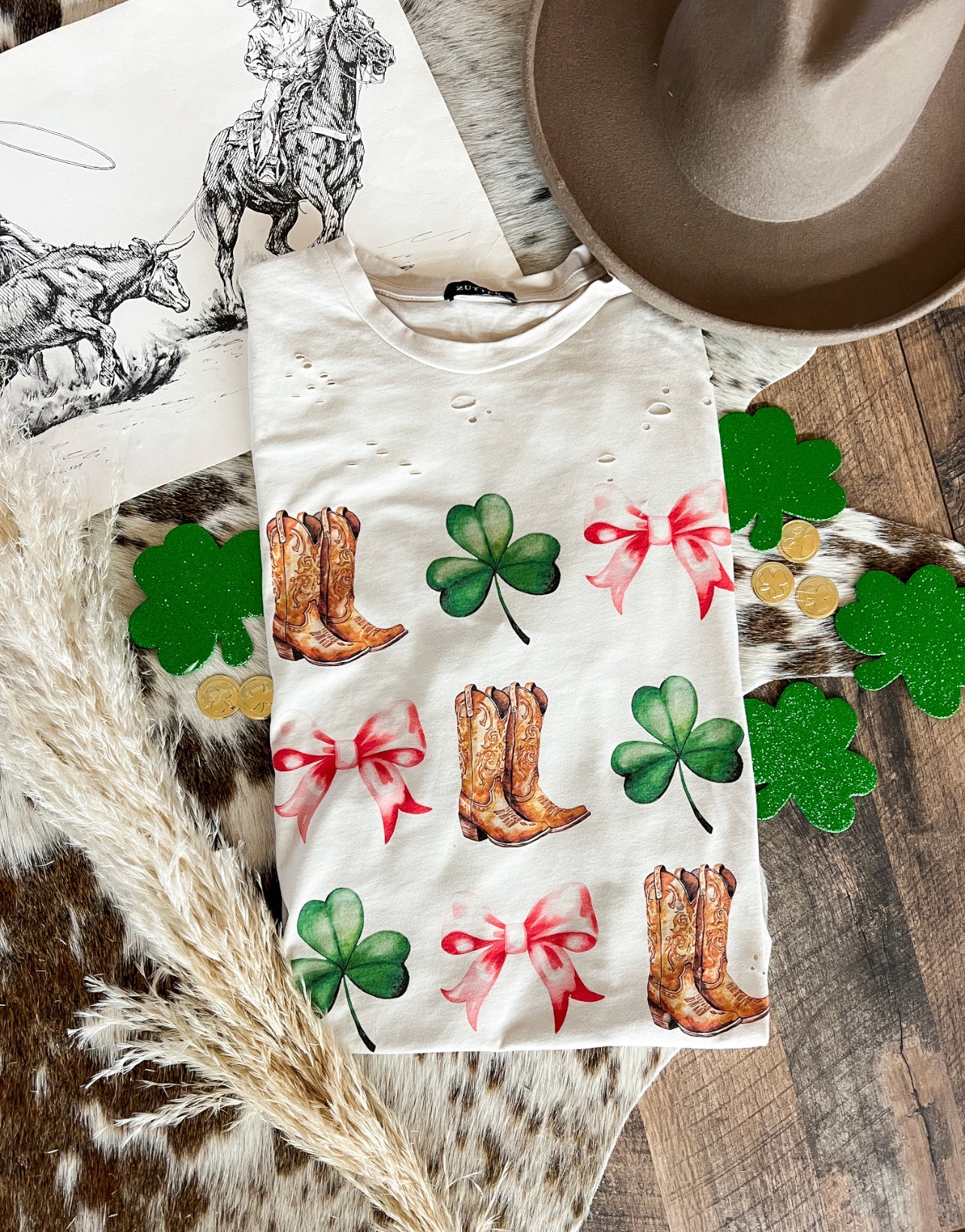 Lady Luck St Patrick’s Design Tee Or Sweatshirt