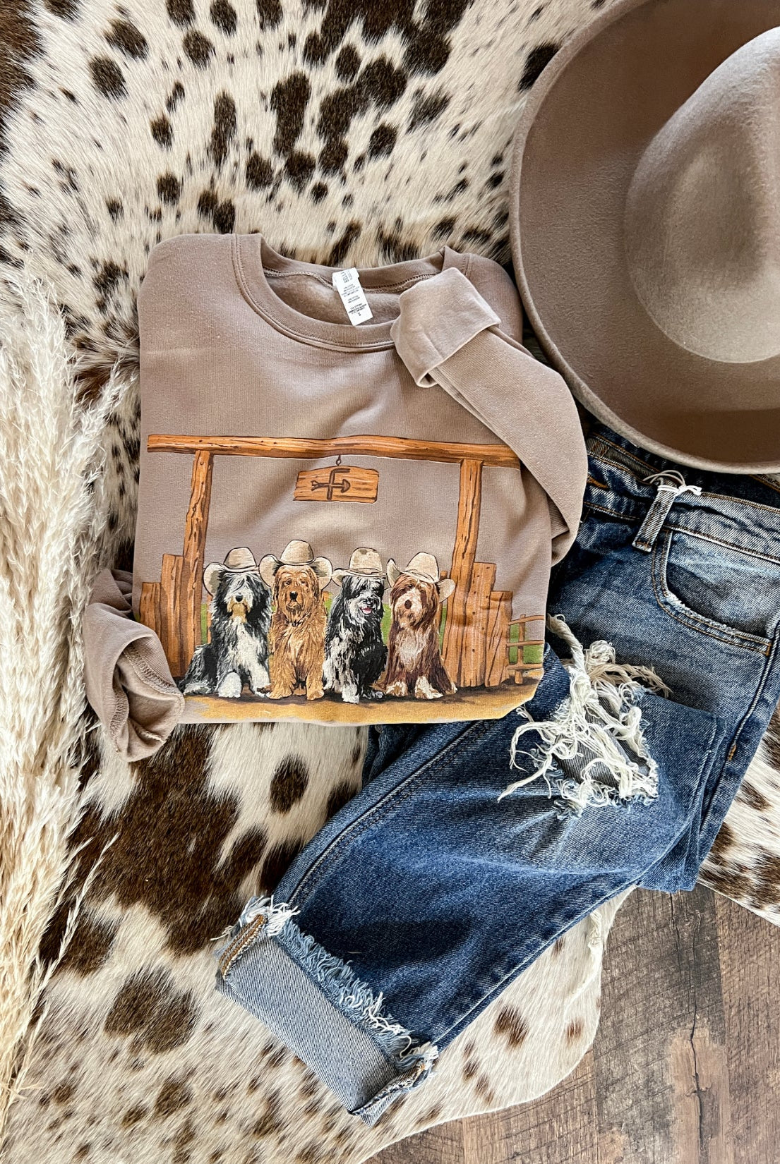Shag Ranch Dogs Sweatshirt (Tan)
