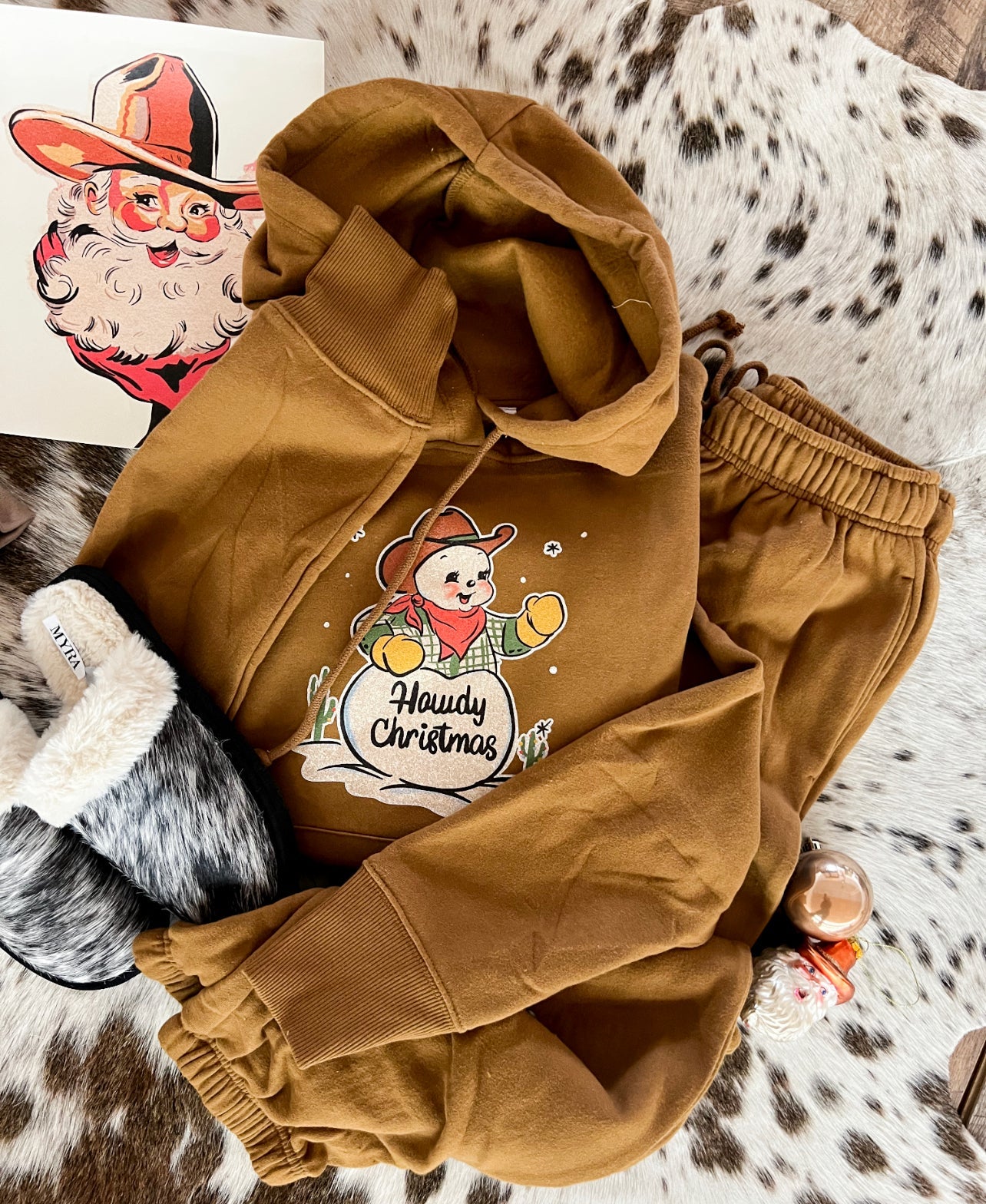 Howdy Snowman Christmas Set(cognac)