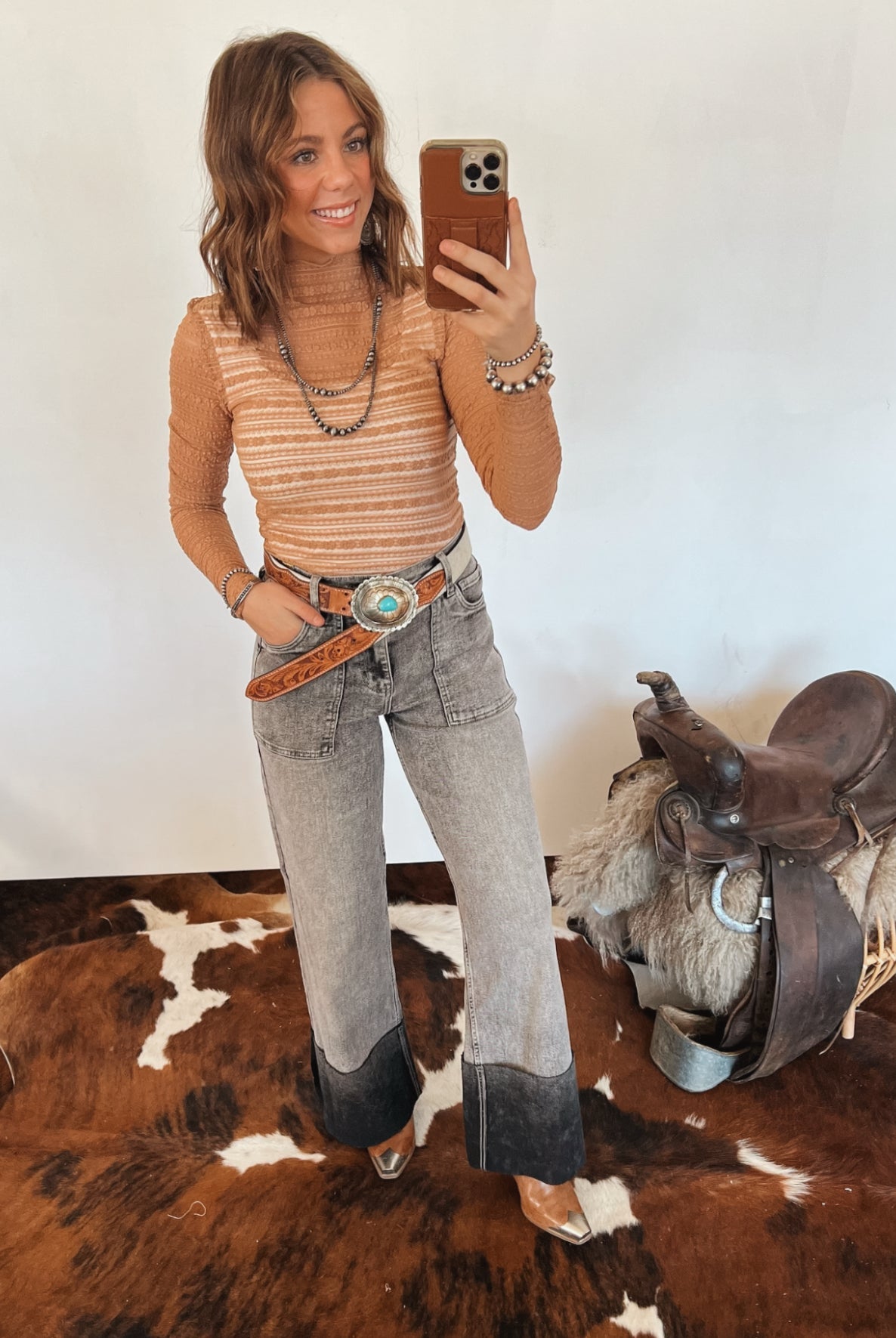 Sheer Lace Long Sleeve (Coco) Tops -Blouses