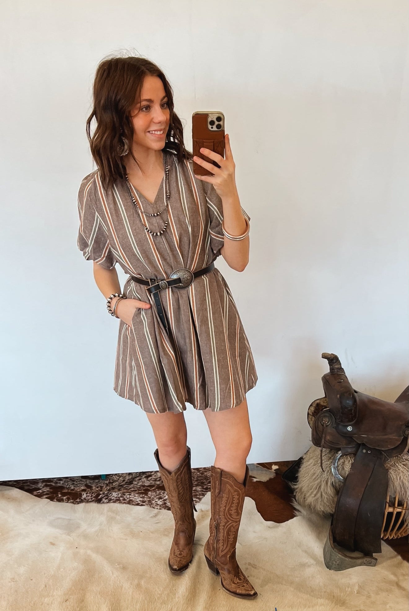 Come Home To You Striped Mini Dress