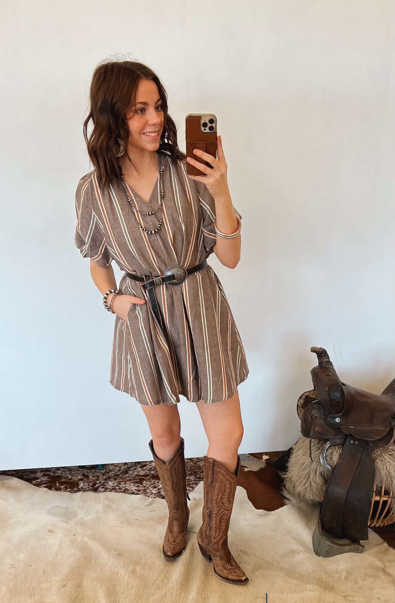 Come Home To You Striped Mini Dress