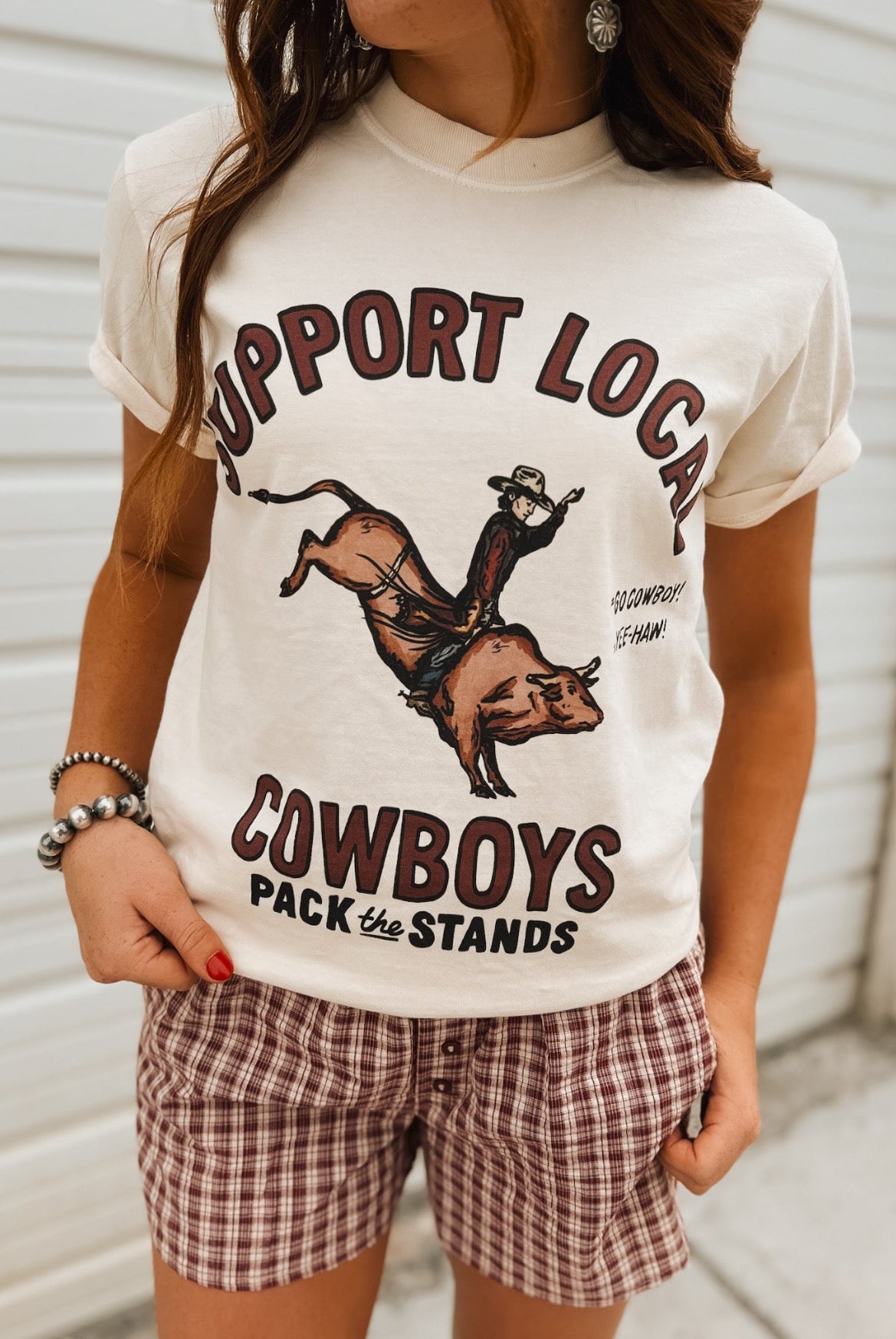 Support Local Cowboys Tee-Cream