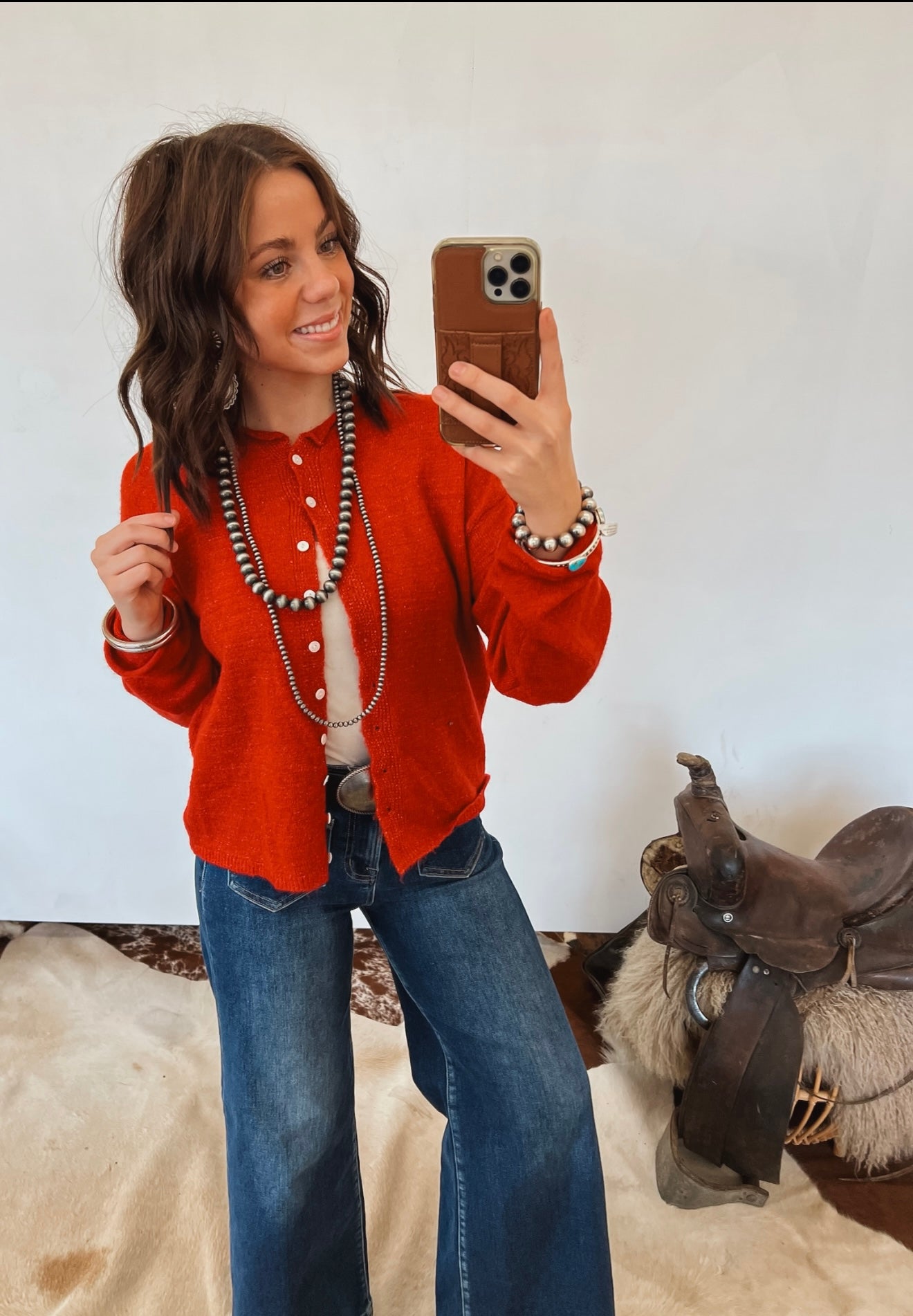 Bless Your Heart Cardigan (Red) Tops - Sweaters