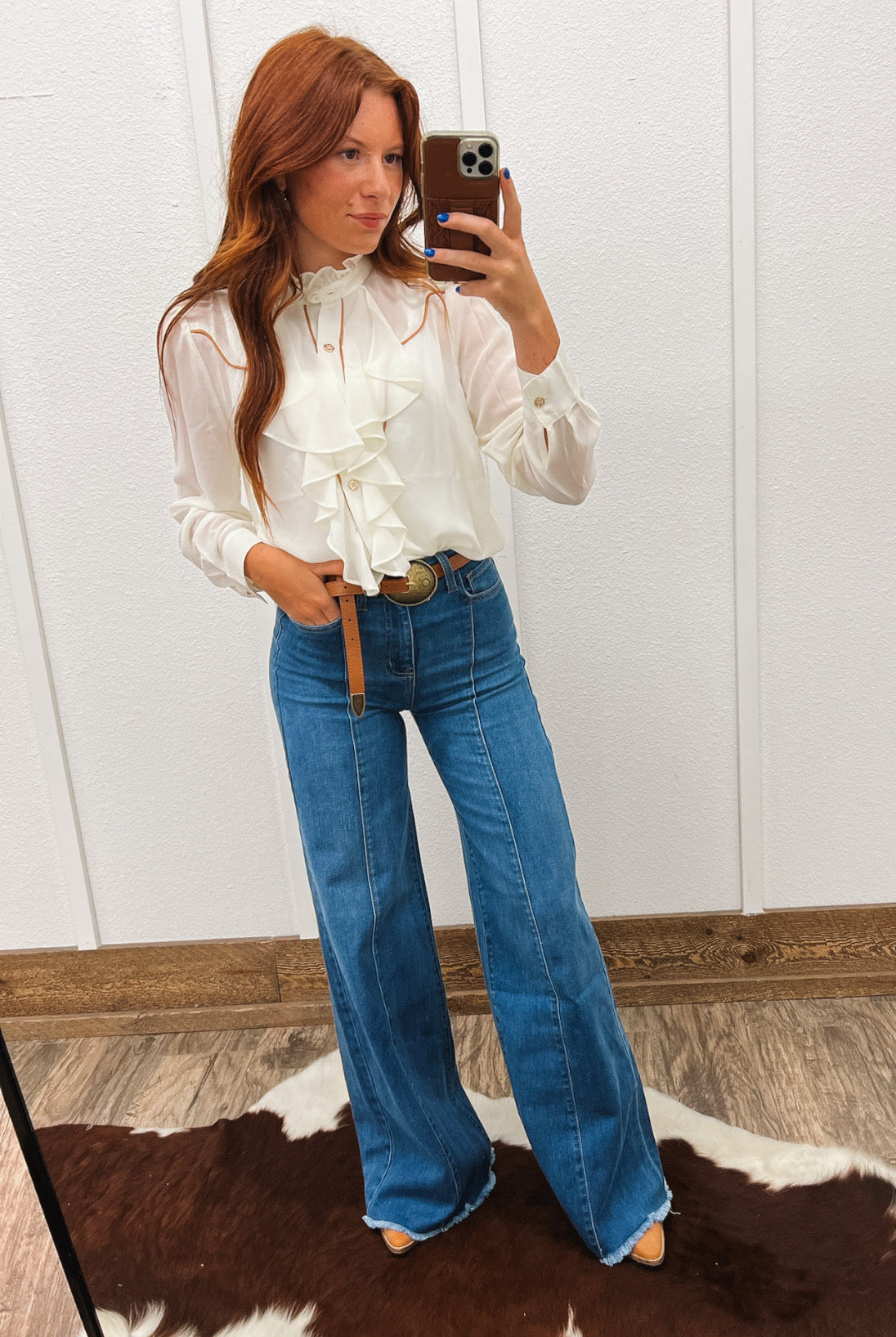 Country Boy’s Dream Ruffle Blouse Top