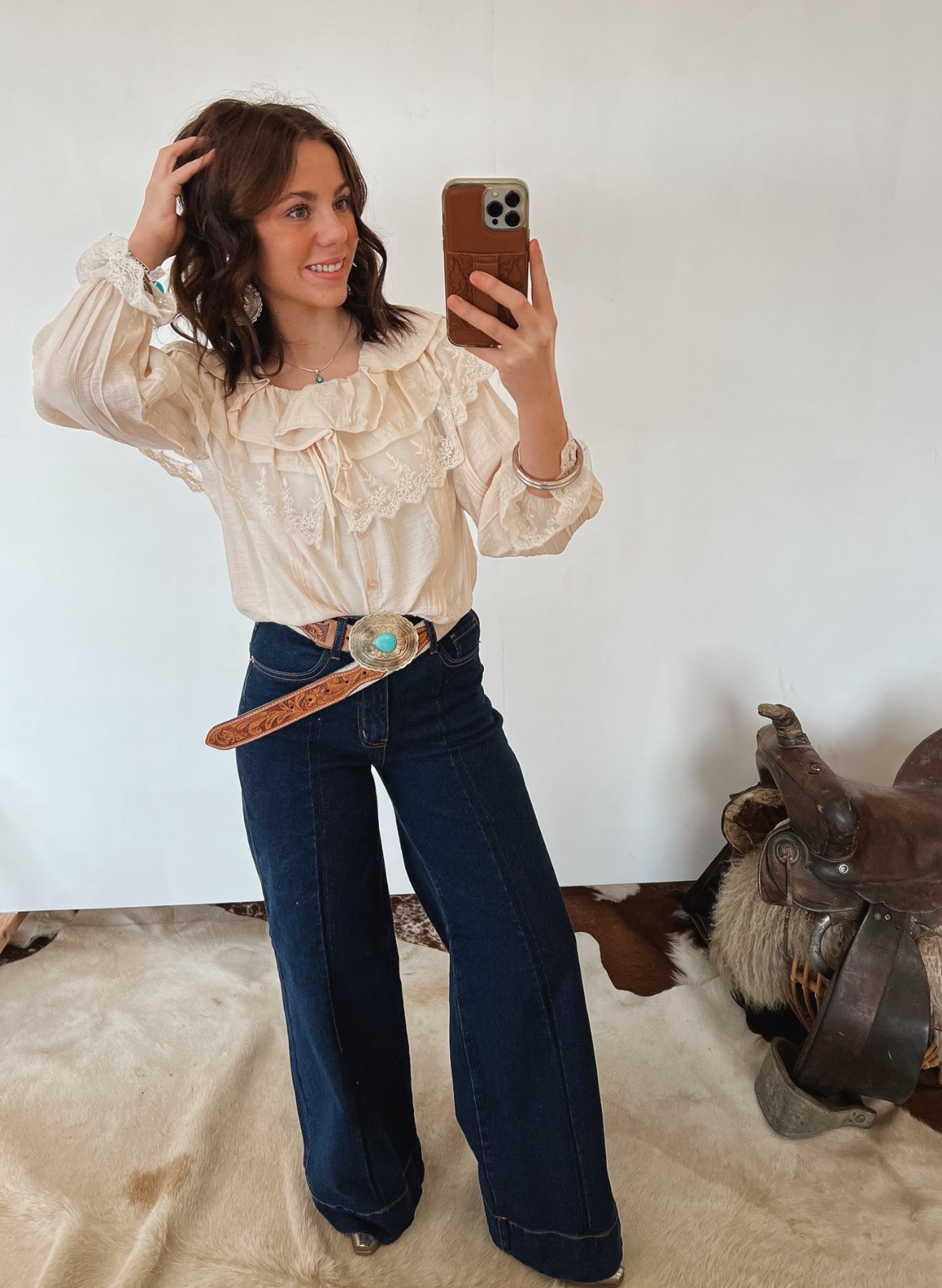 Lenore Ruffle Blouse