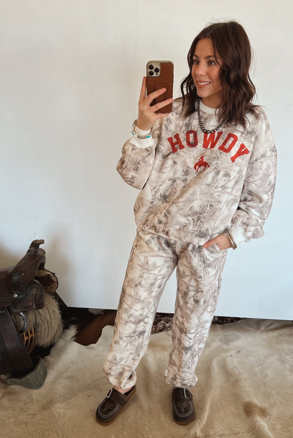 Howdy Western Jogger Set (Light Camo)