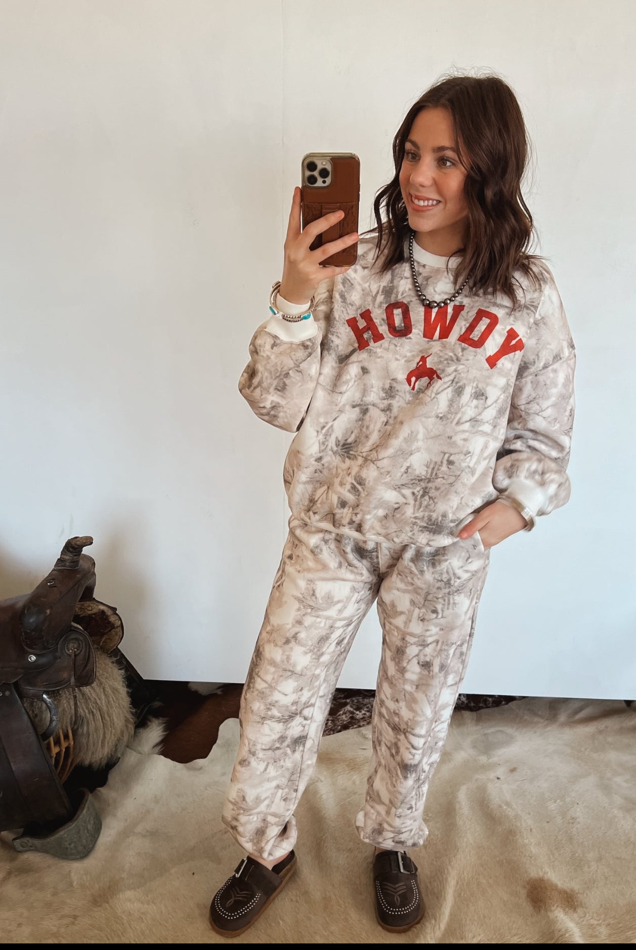 Howdy Western Jogger Set (Light Camo)