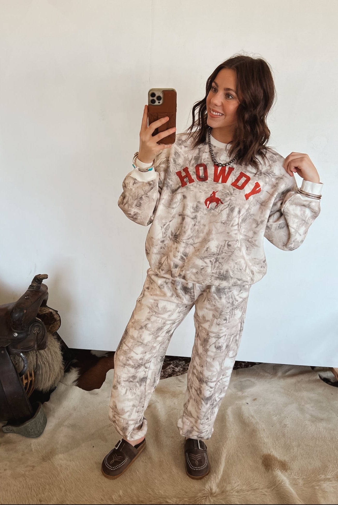 Howdy Western Jogger Set (Light Camo)