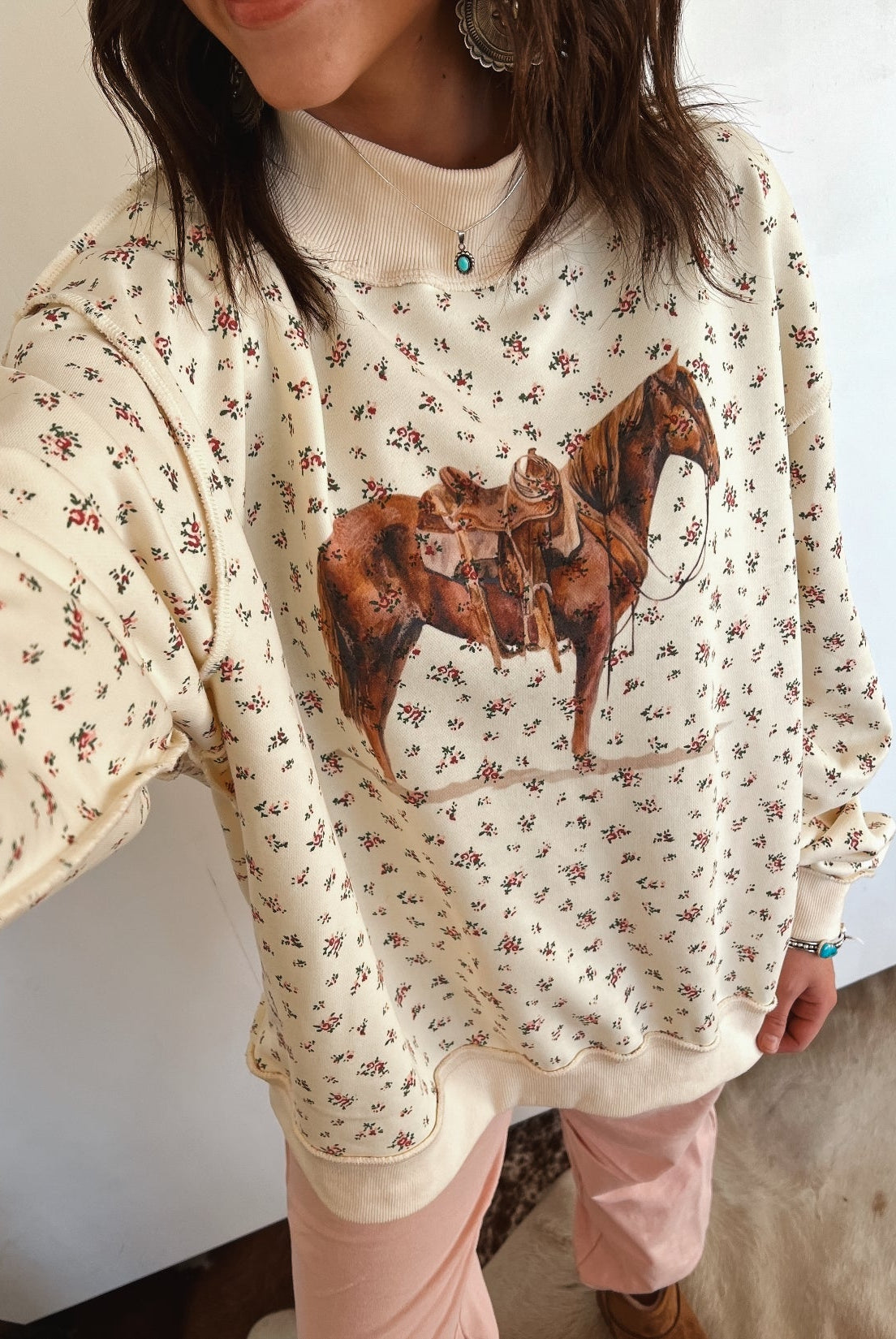 The Good Horse Oversized Mock Sweatshirt