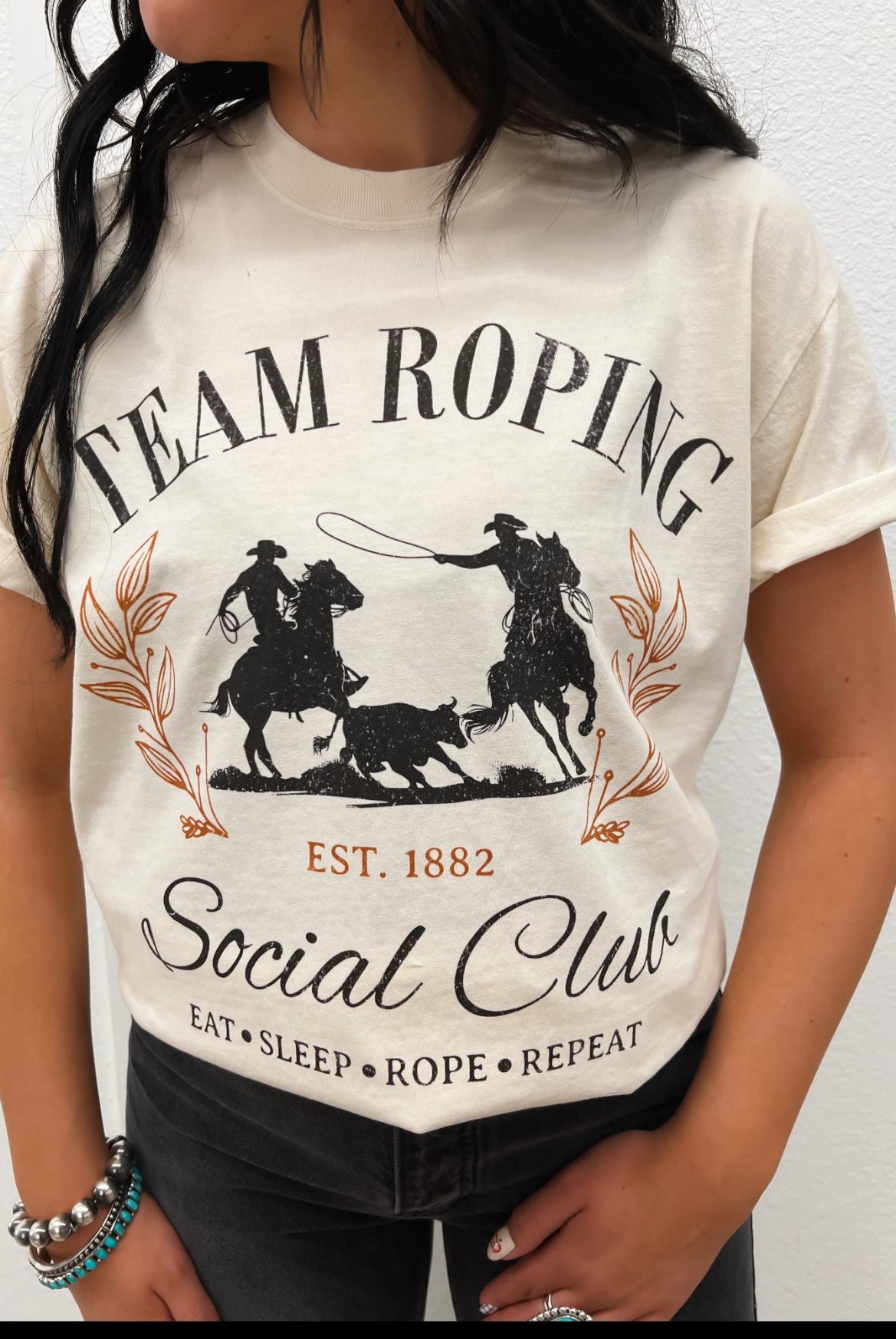 Team Roping Social Club Tee (Cream)