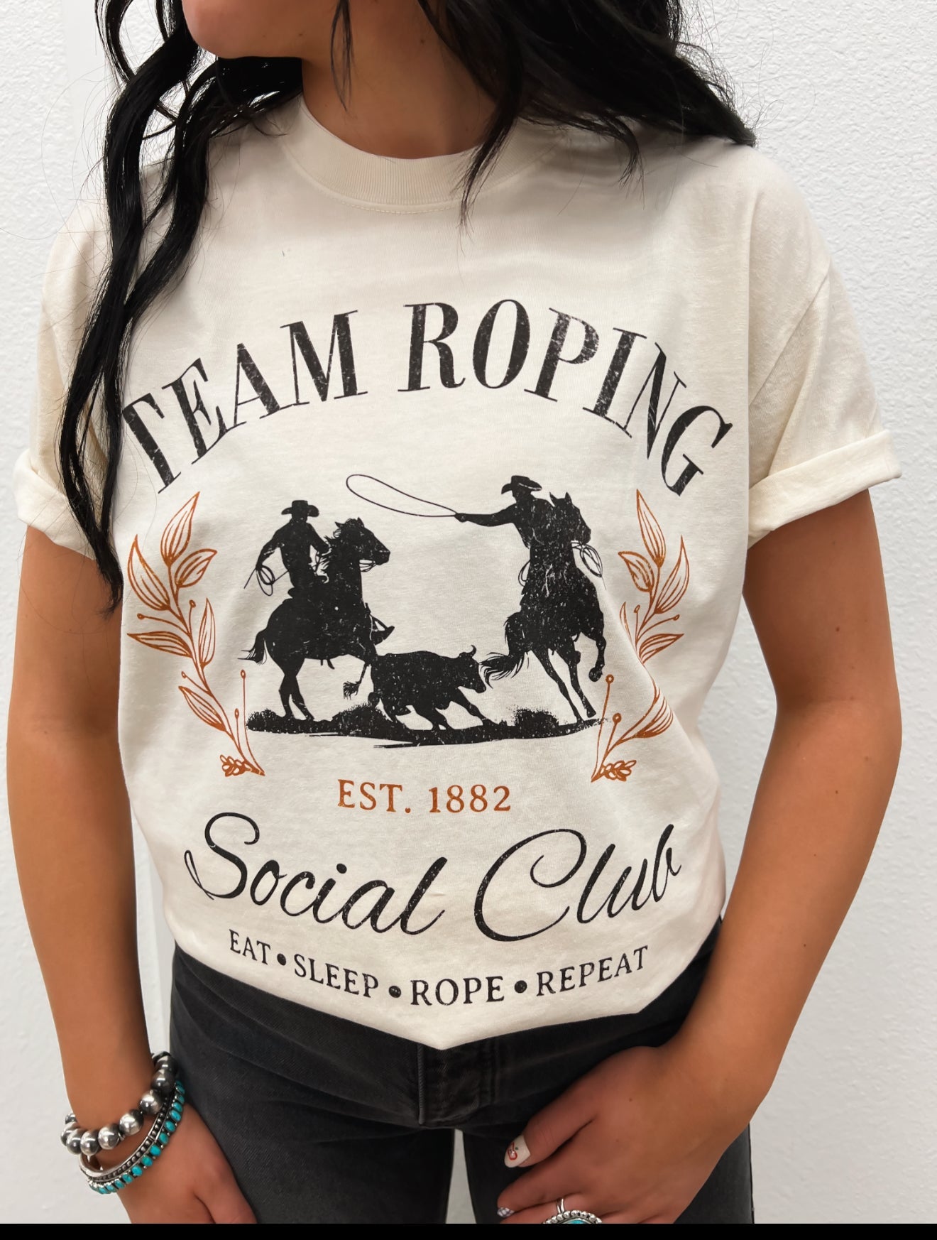 Team Roping Social Club Tee (Cream)