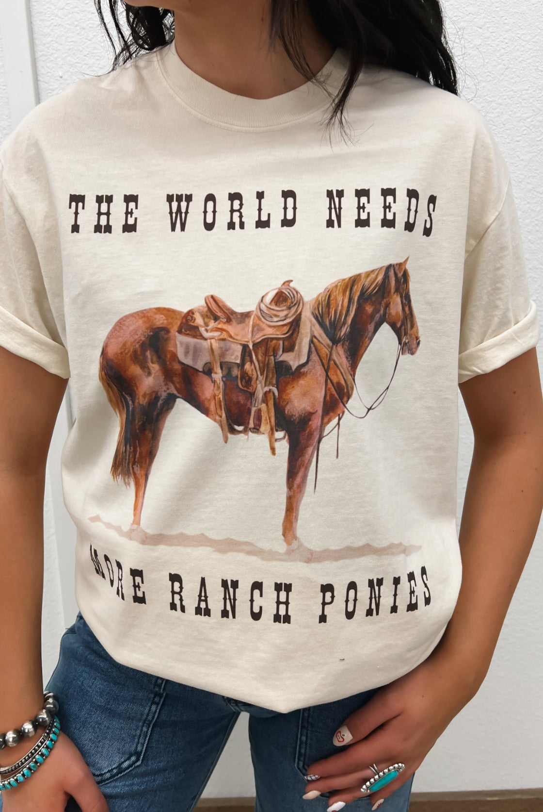 The World Needs More Ranch Ponies Tee (Cream)
