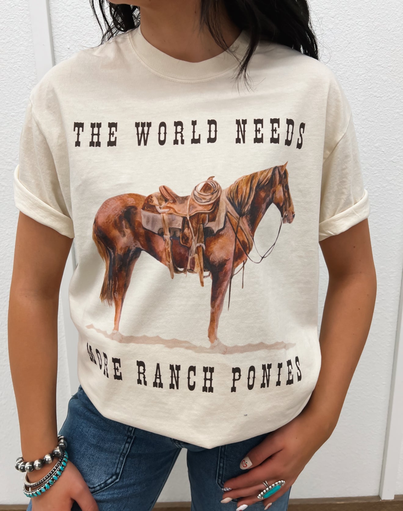 The World Needs More Ranch Ponies Tee (Cream)