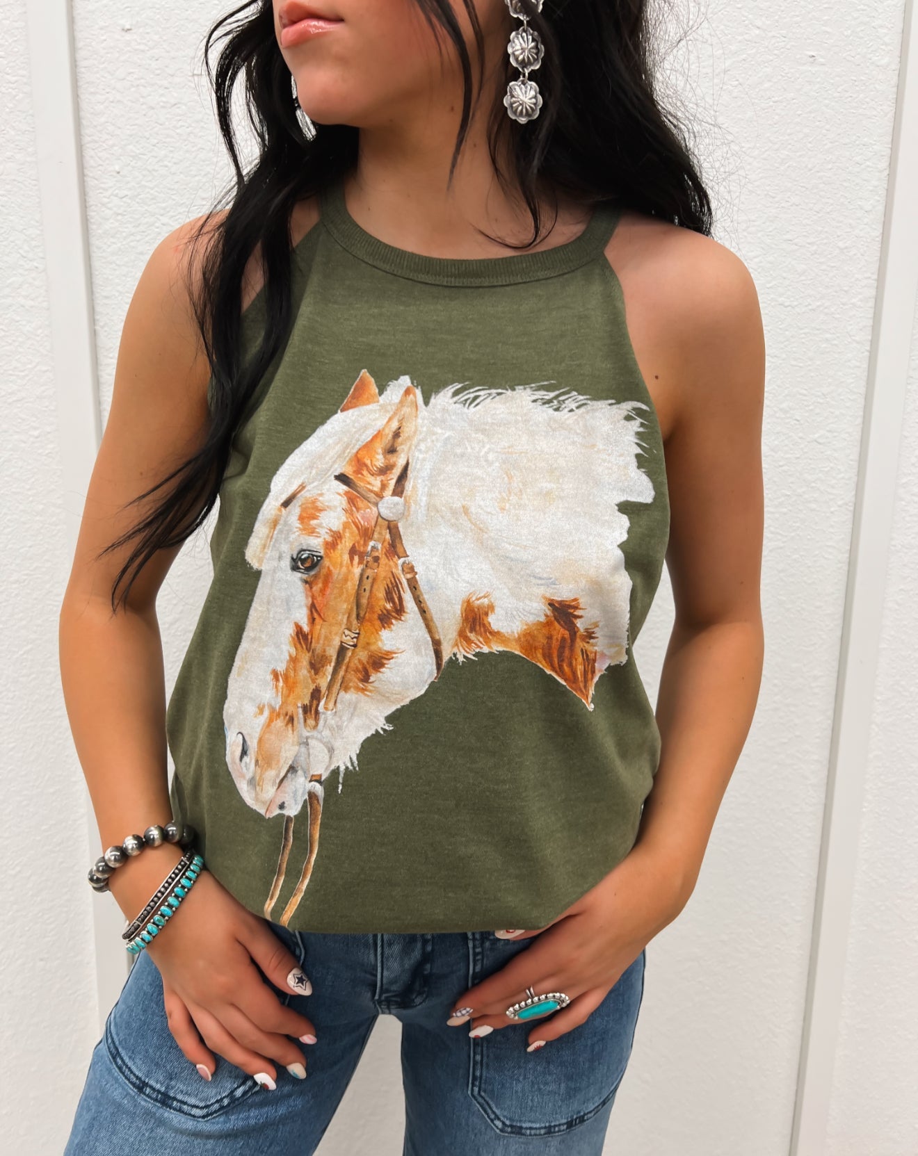 Paint Horse Tank (Olive)