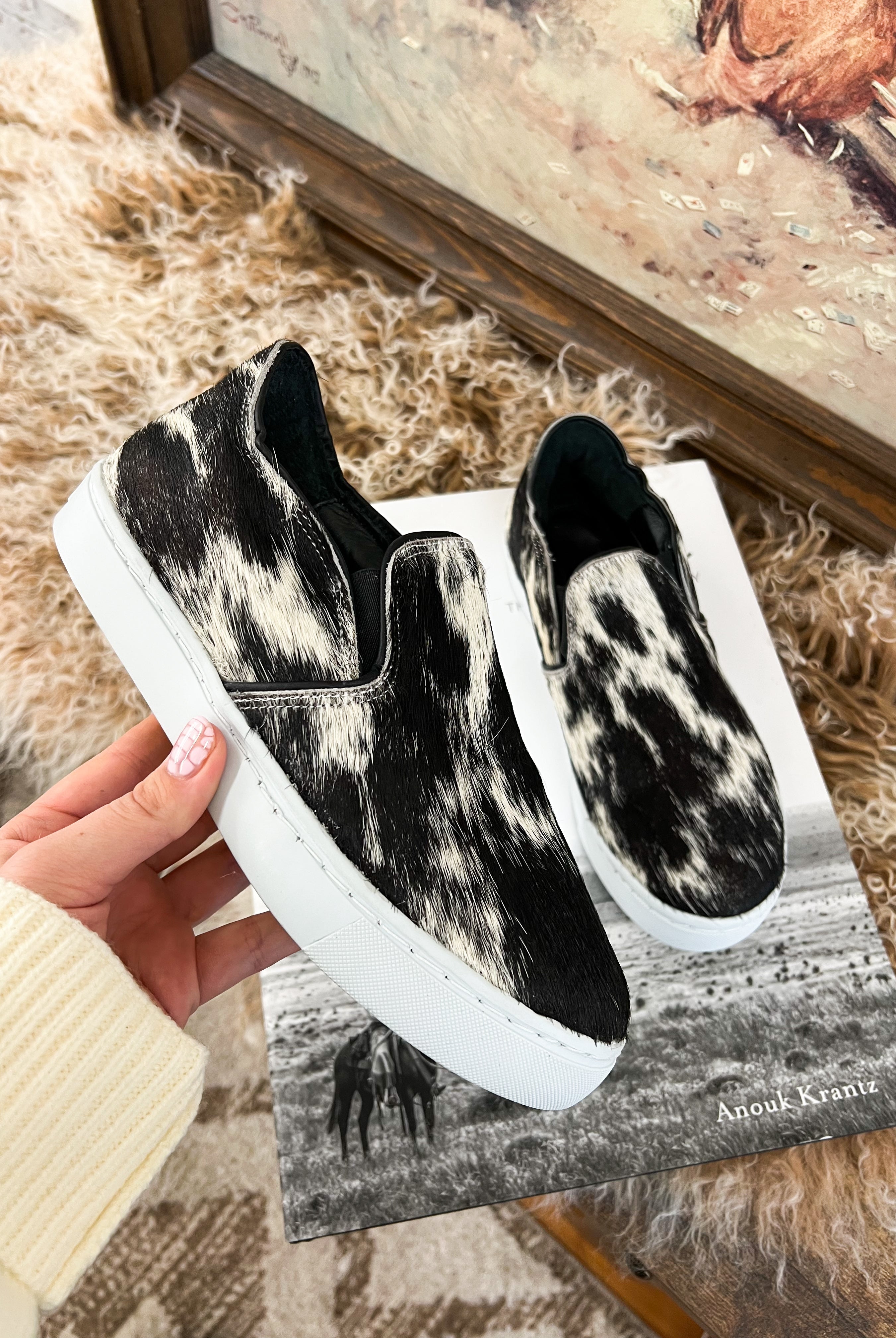 Western Utah Cowhide Sneaker (Salt&Pepper)