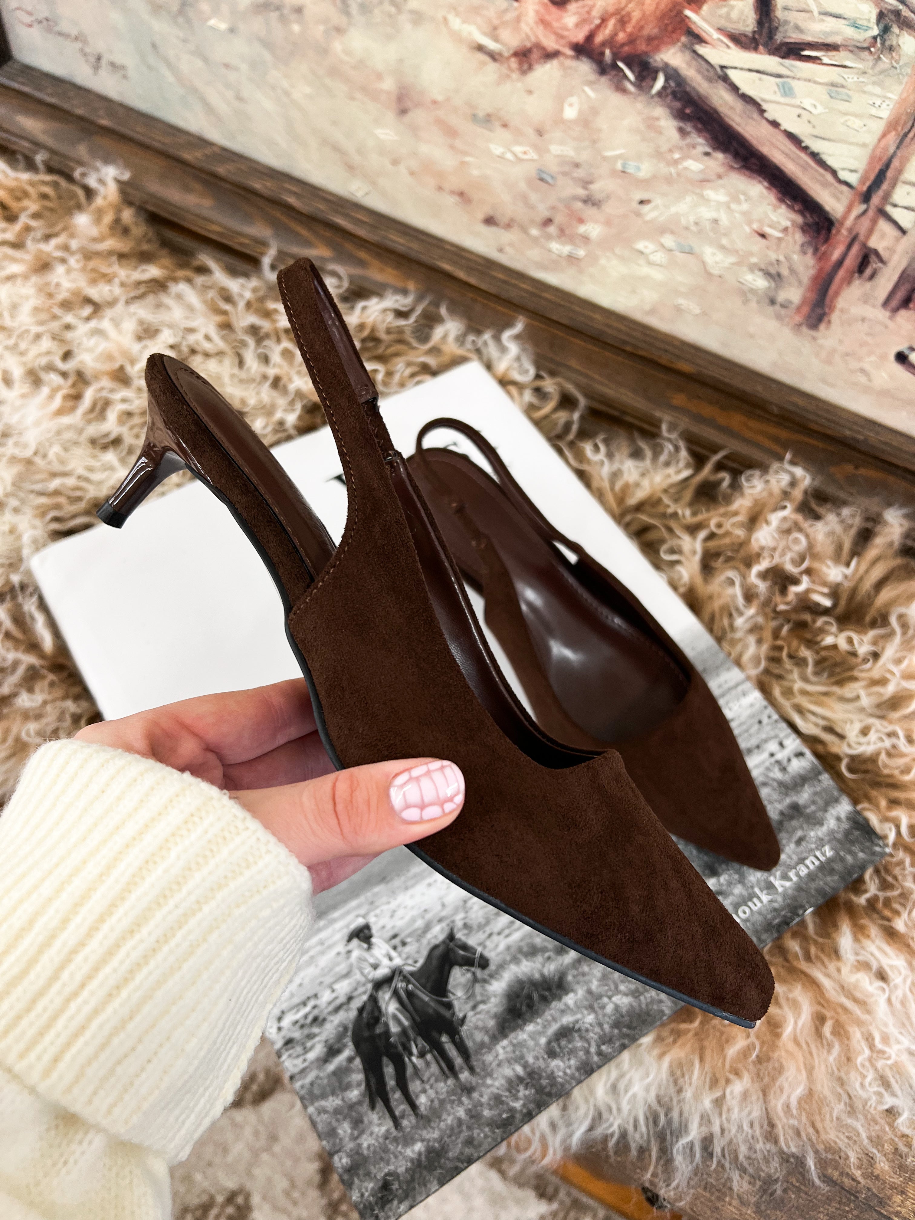 Western Ways Suede Kitten Heels