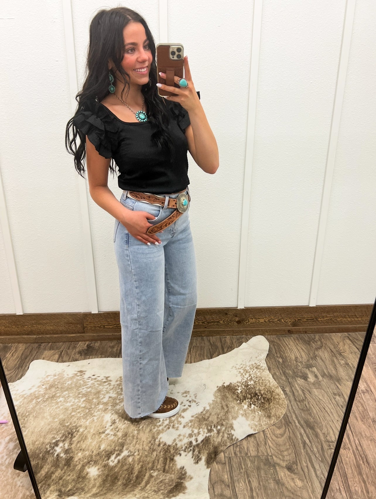 Jolene High Rise Wide Leg Denim (21038)