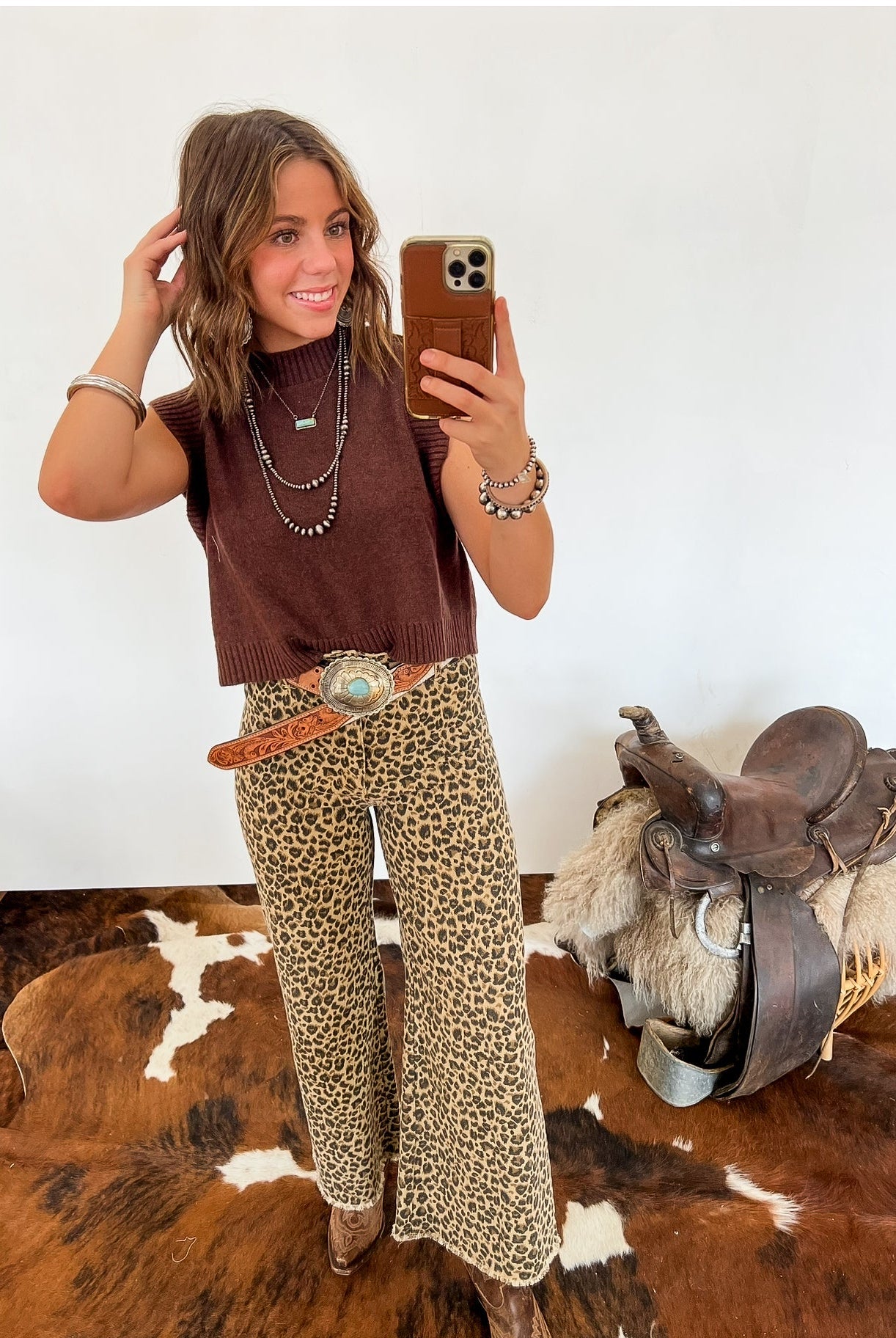 Western Open Back Sweater