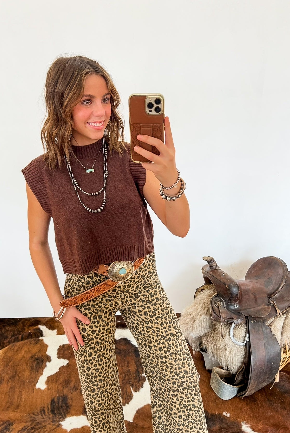Western Open Back Sweater