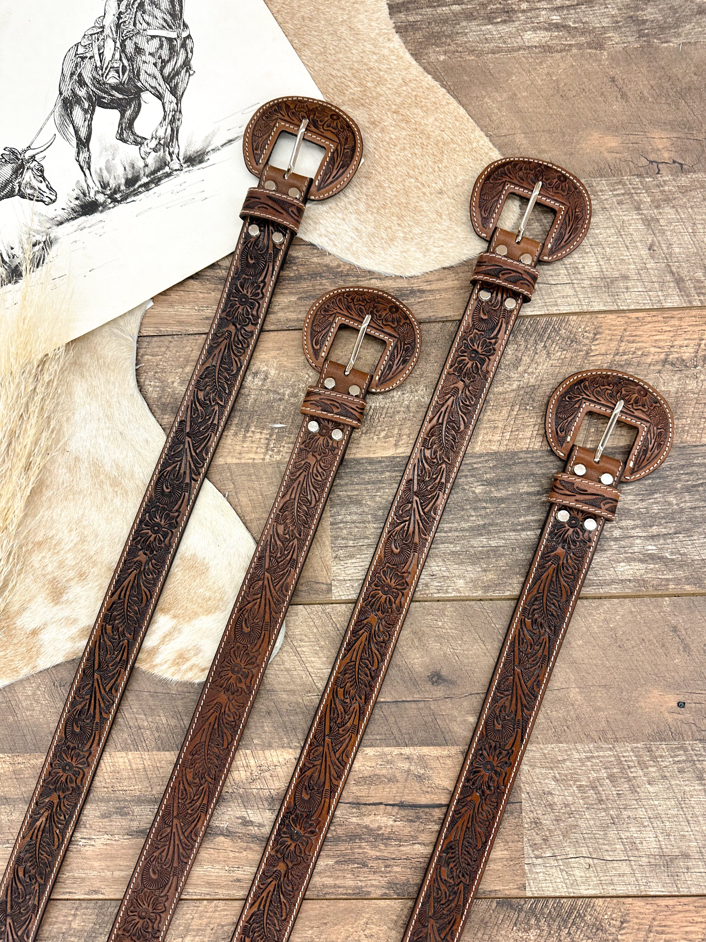 Outlaw Buckle Belt (Brown) AD101