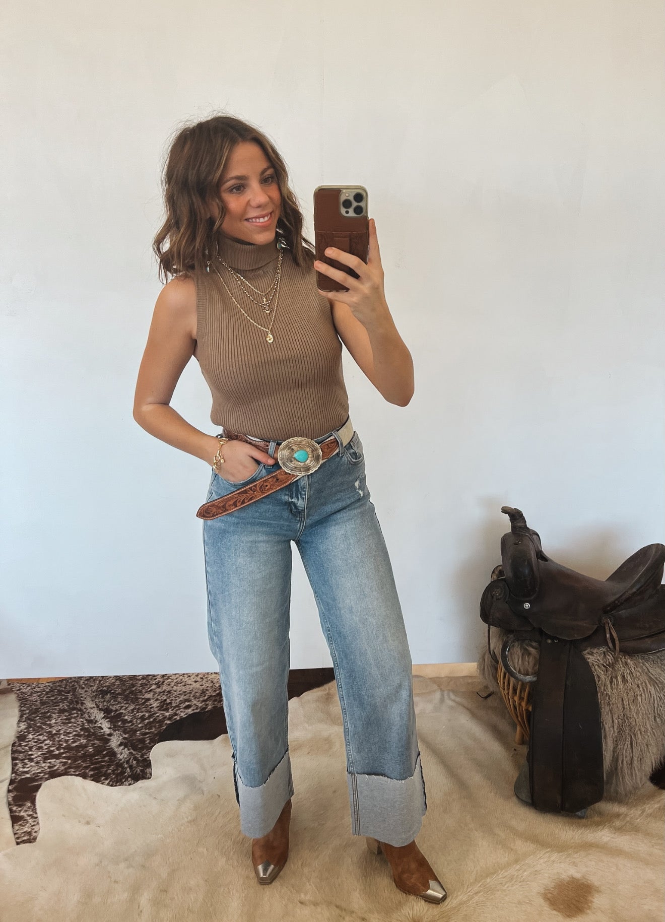 Knoxville Knit Turtleneck Tank Tops - Outwear