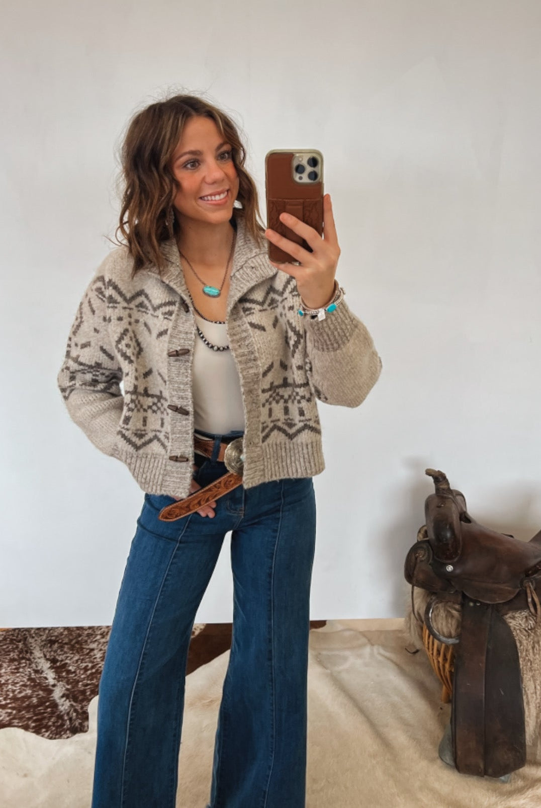 Mountain Mock Neck Sweater Cardigan