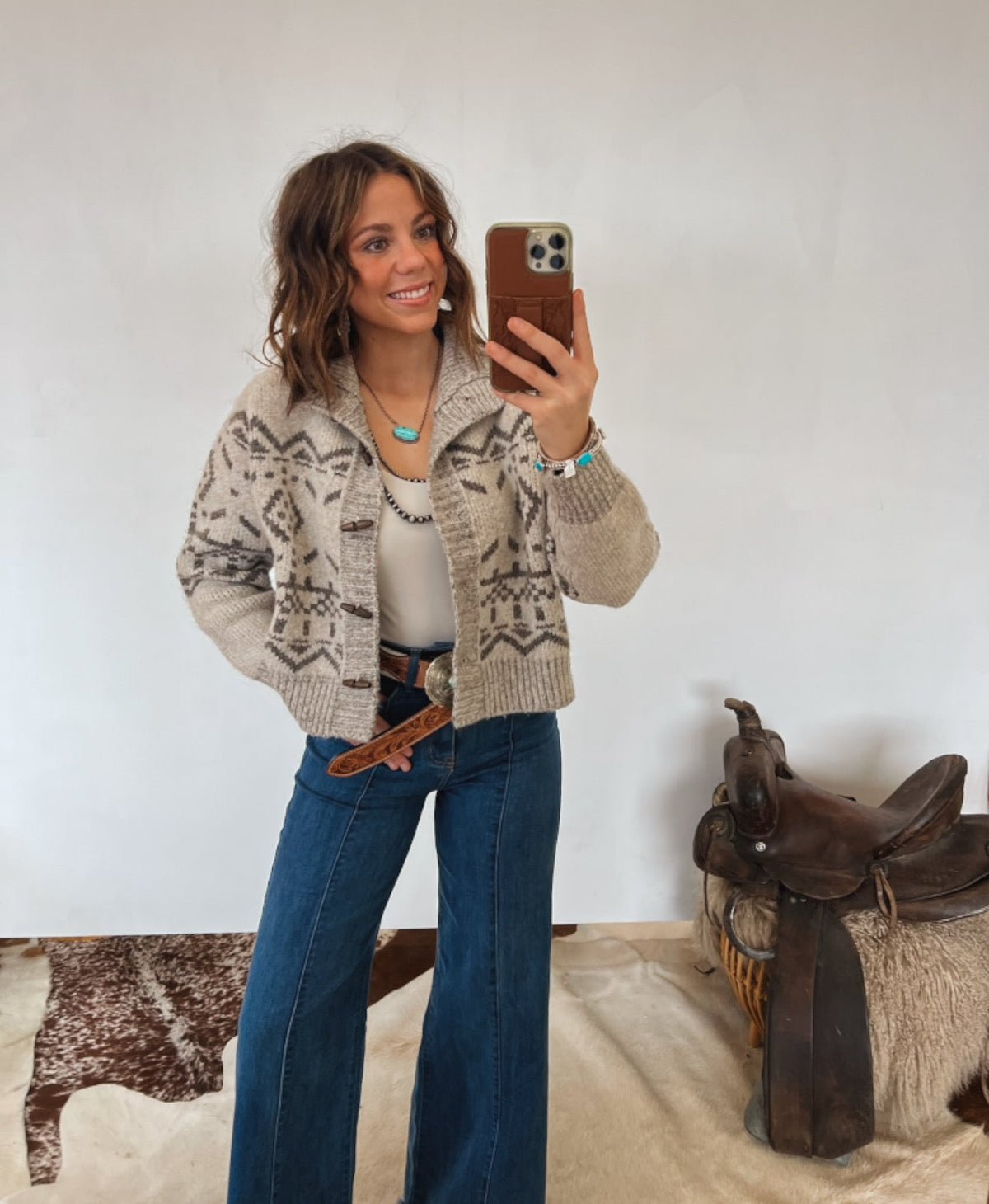 Mountain Mock Neck Sweater Cardigan
