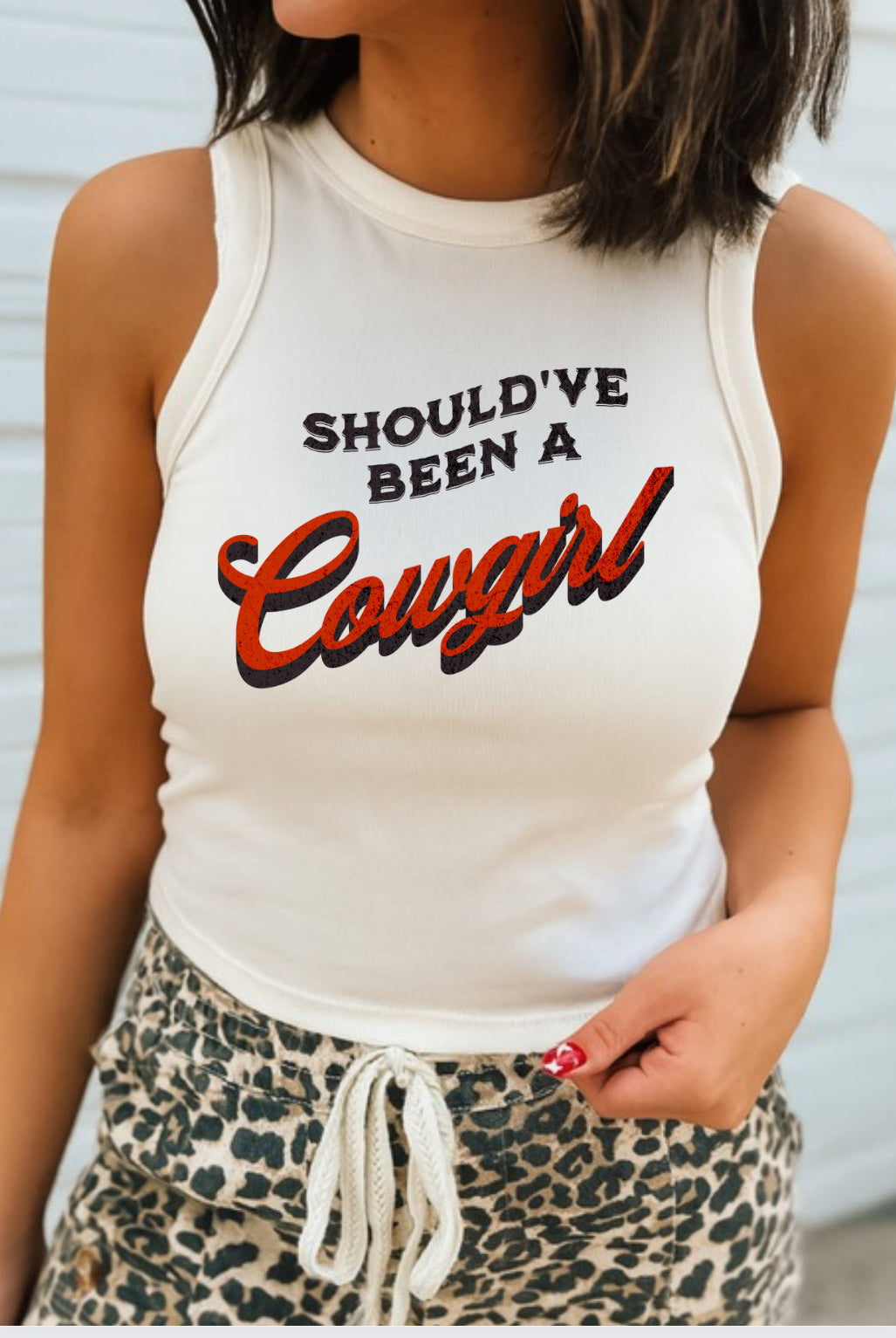 Should’ve Been a Cowgirl Cropped Tank