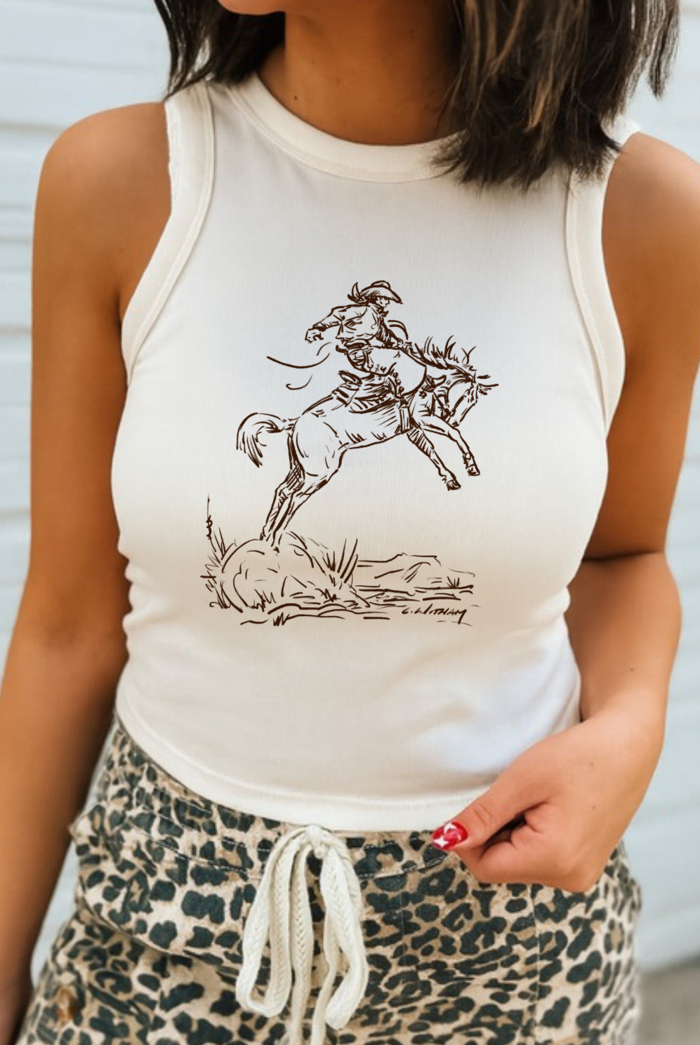 Cody Freedom Sketch Cropped Tank