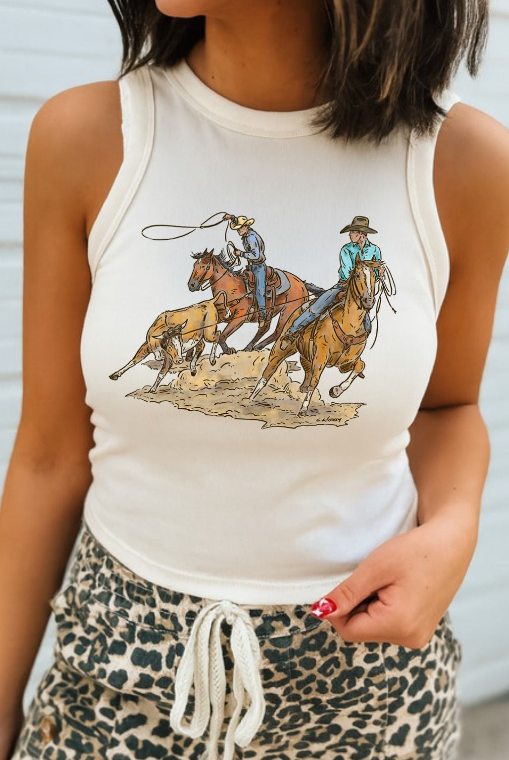 Cody Team Ropers Cropped Tank