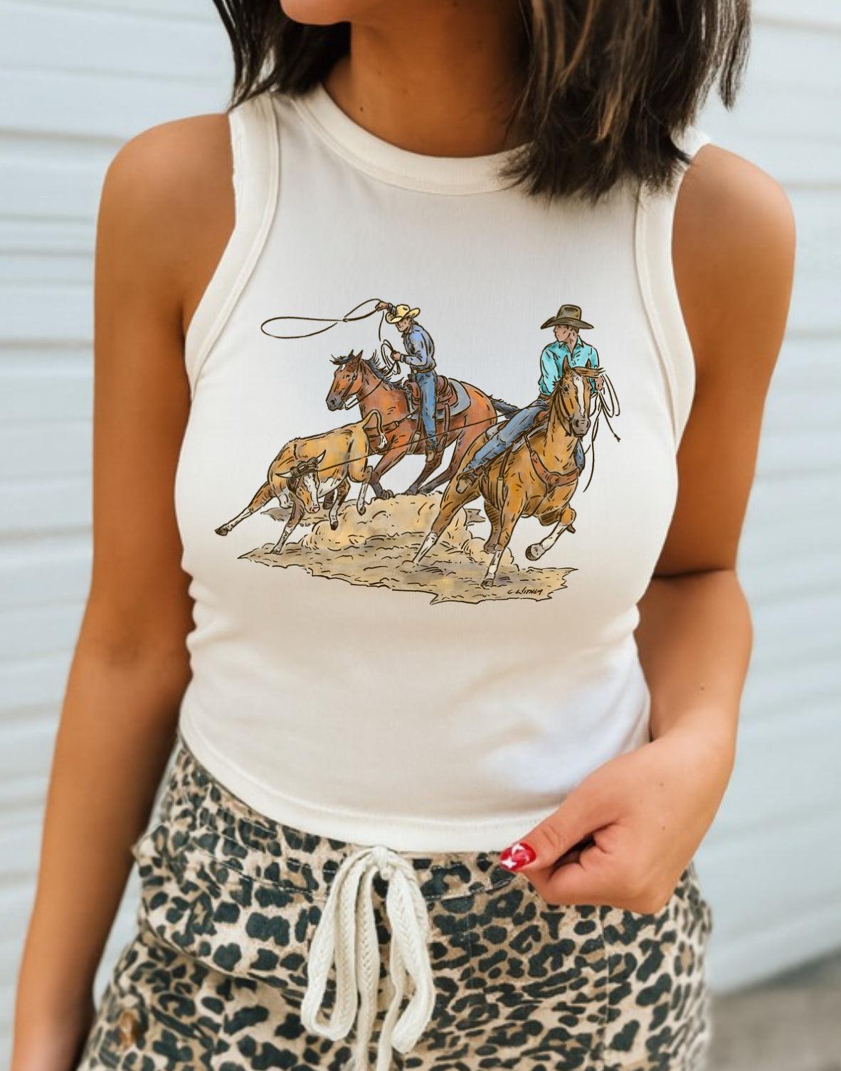Cody Team Ropers Cropped Tank