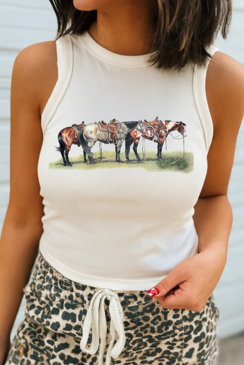 Saddle Up Cropped tank