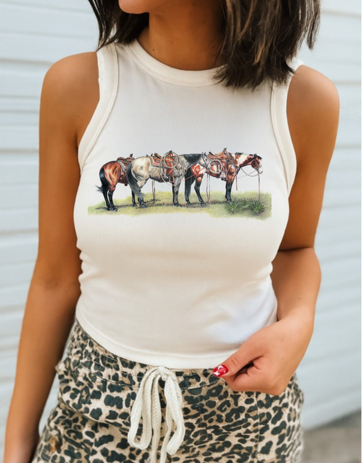 Saddle Up Cropped tank