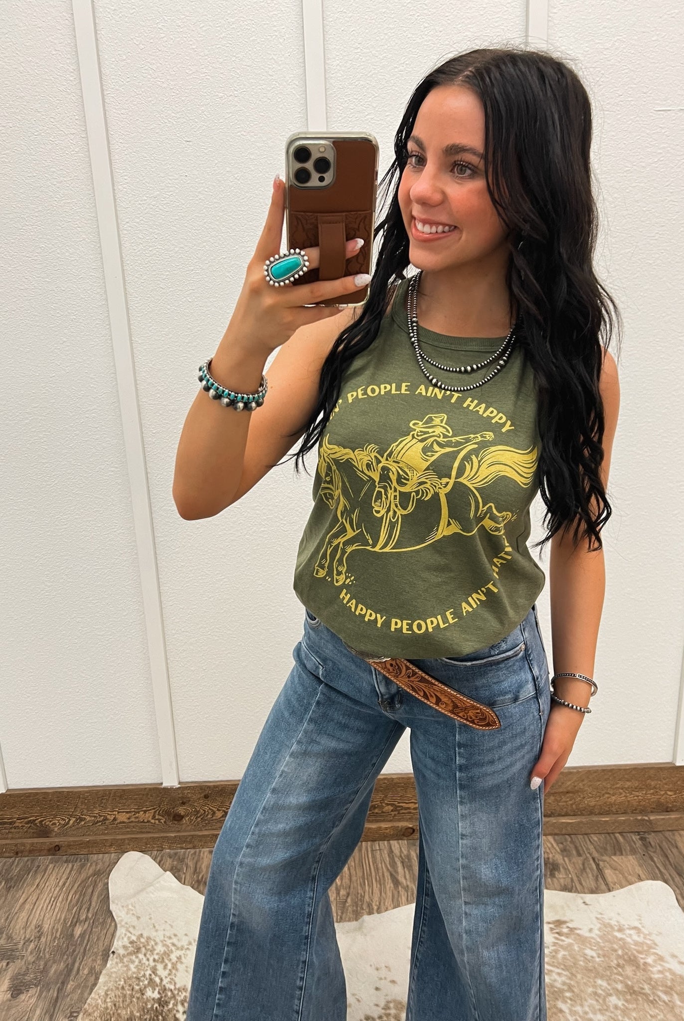 Cowboy Truth Tank(Adult)(Faded Army)