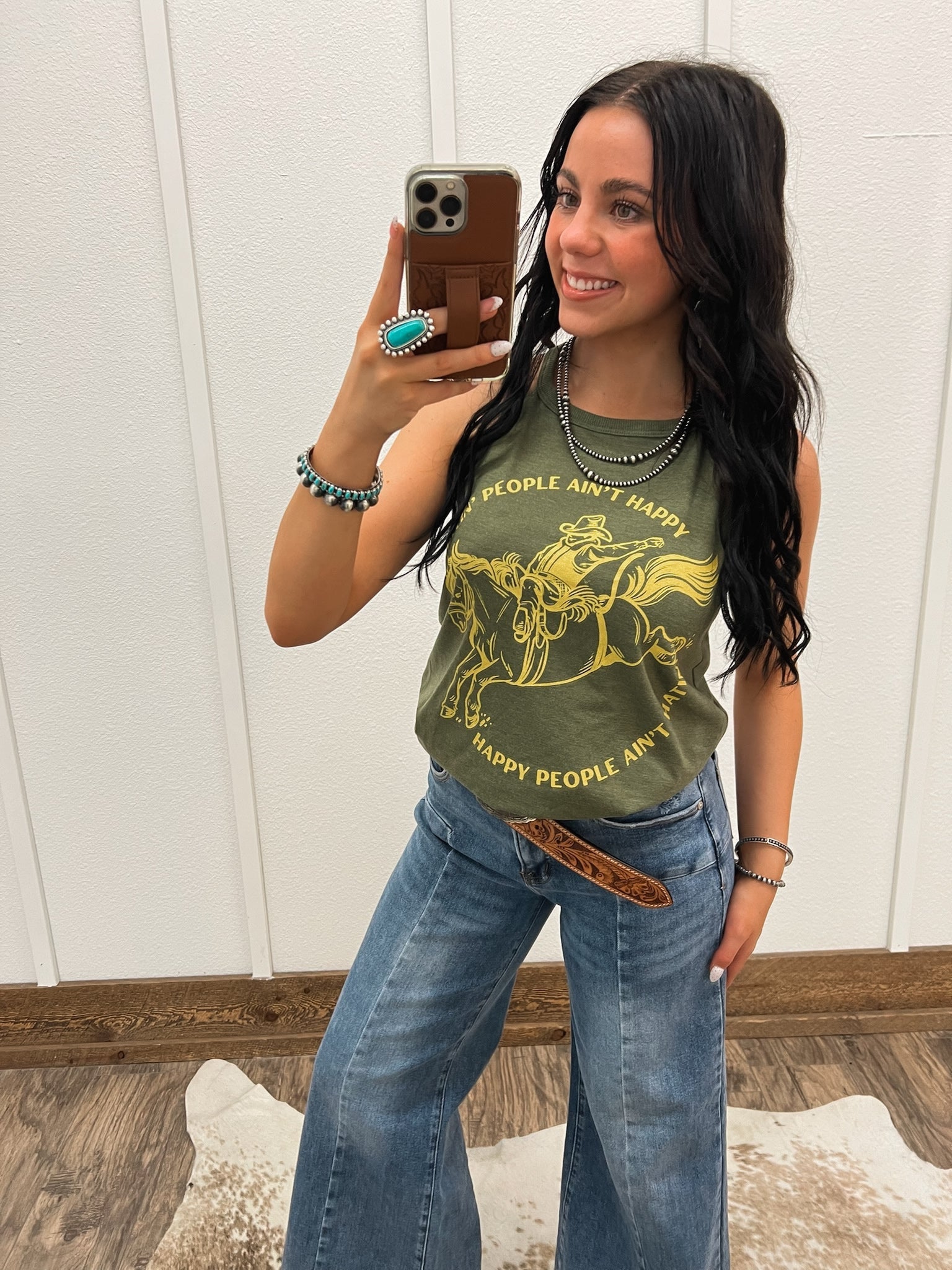 Cowboy Truth Tank(Adult)(Faded Army)