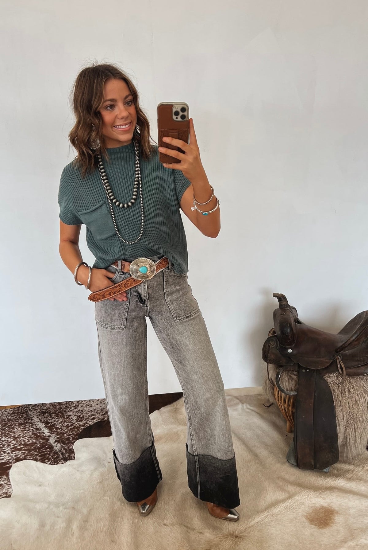 Lasso Knit Sweater Vest (Ash Jade) Tops - Sweaters