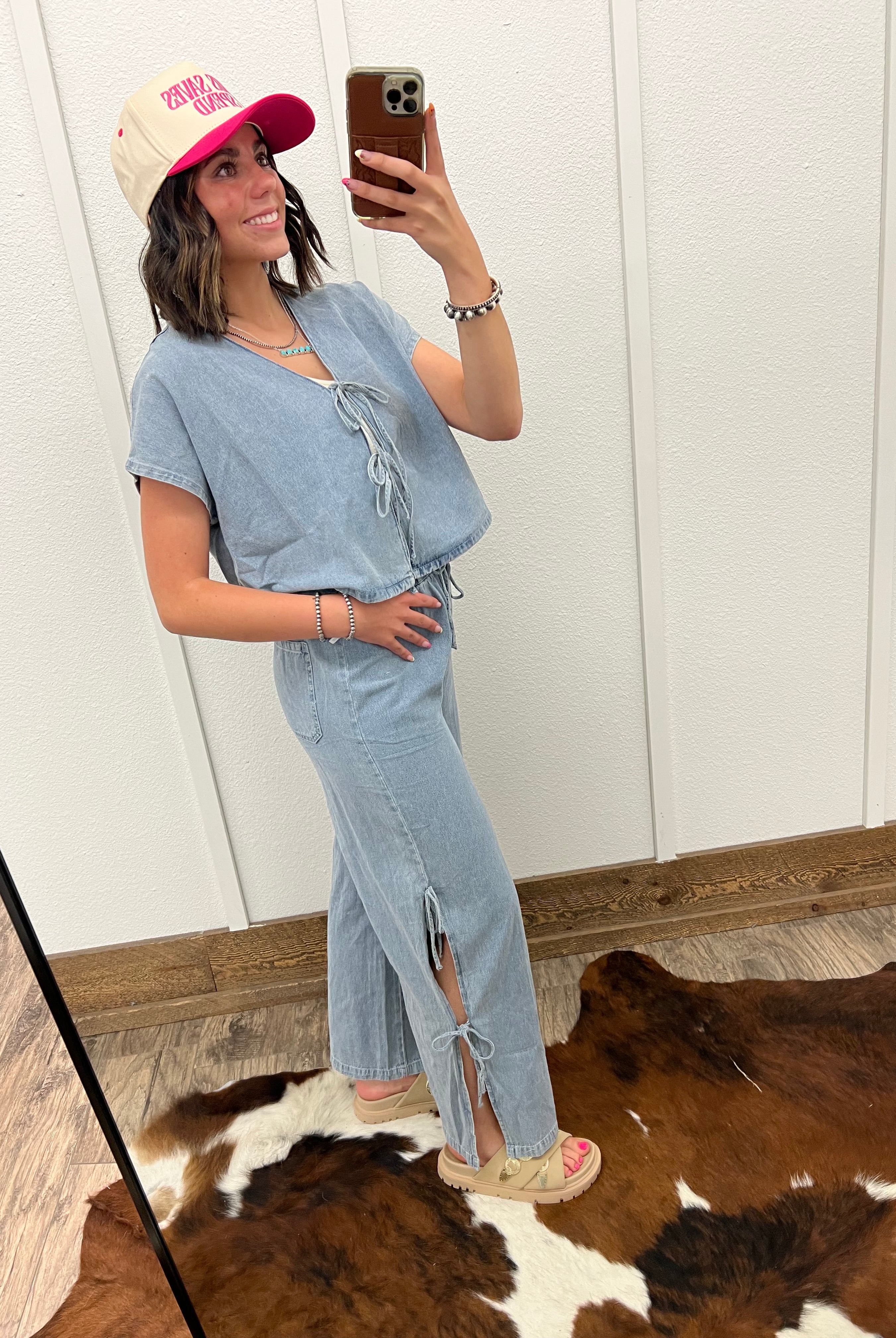 Denim Darlin Bow Set