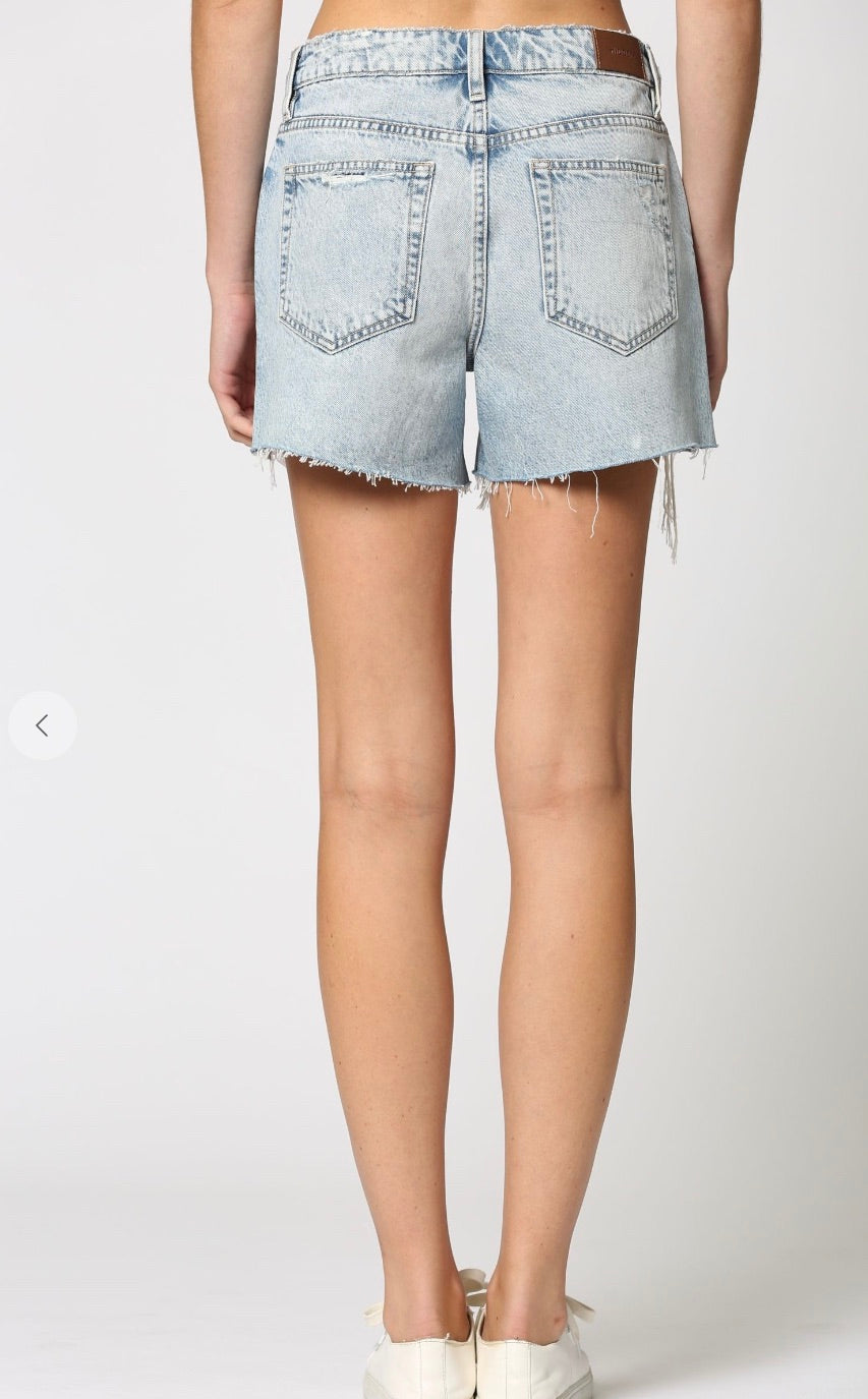 Denim Sofie Mom Shorts(LT Blue)