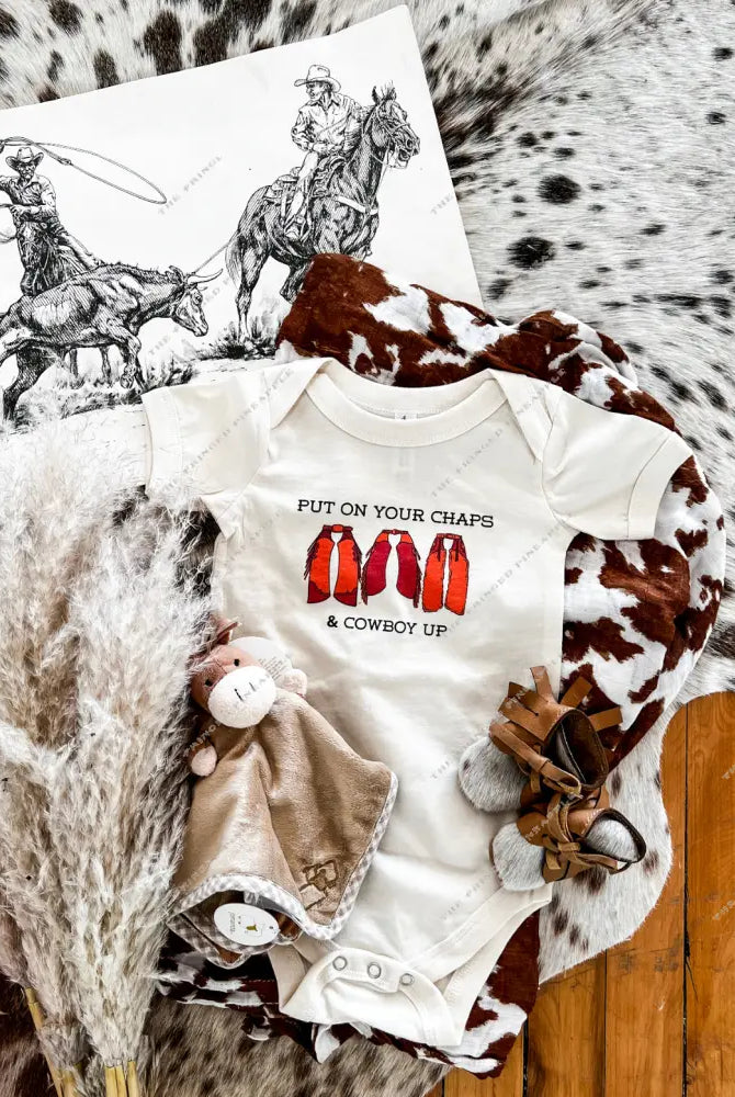 Chaps Cowboy Design (Youth Onesie/Tee)(cream)