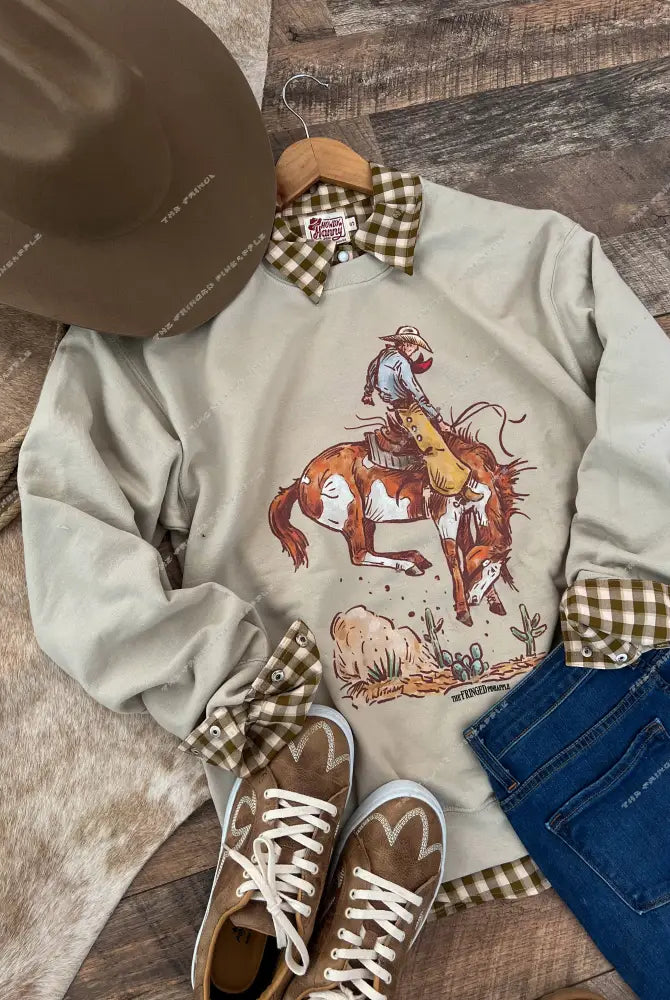 Cody Rank Paint Sweatshirt (Adult)(Taupe)