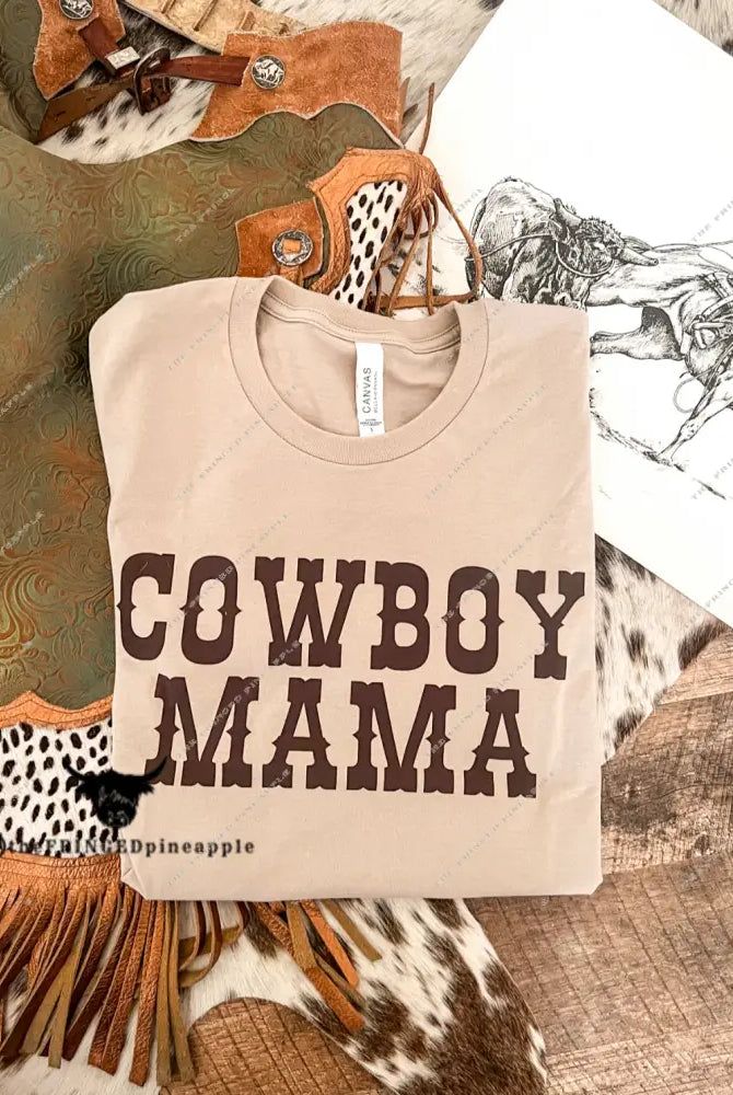 Cowboy Mama Tee (Sand) (Adult)