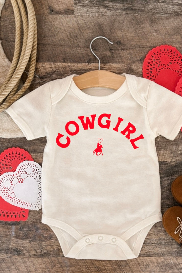 Cowgirl Valentines (Onesie/Youth Tee)(cream)