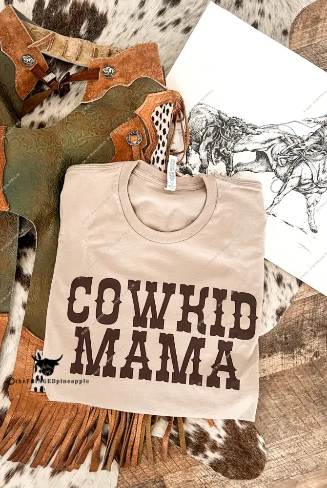 Cowkid Mama Tee (Sand) (Adult)
