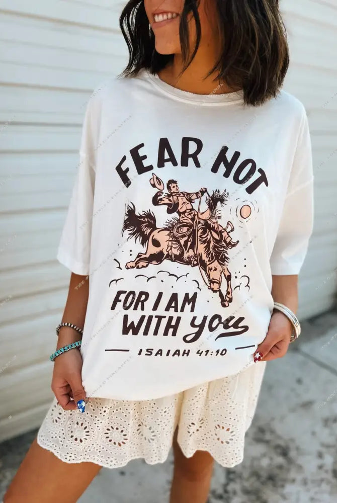 Fear Not Oversized Tee – Cream