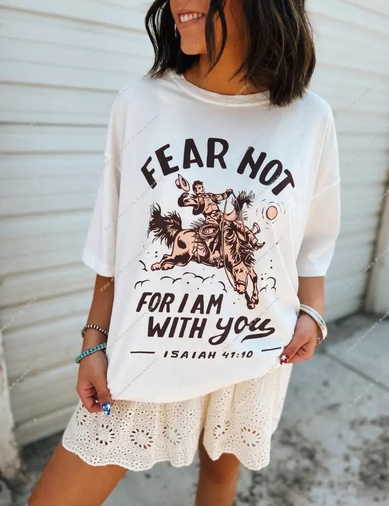 Fear Not Oversized Tee – Cream