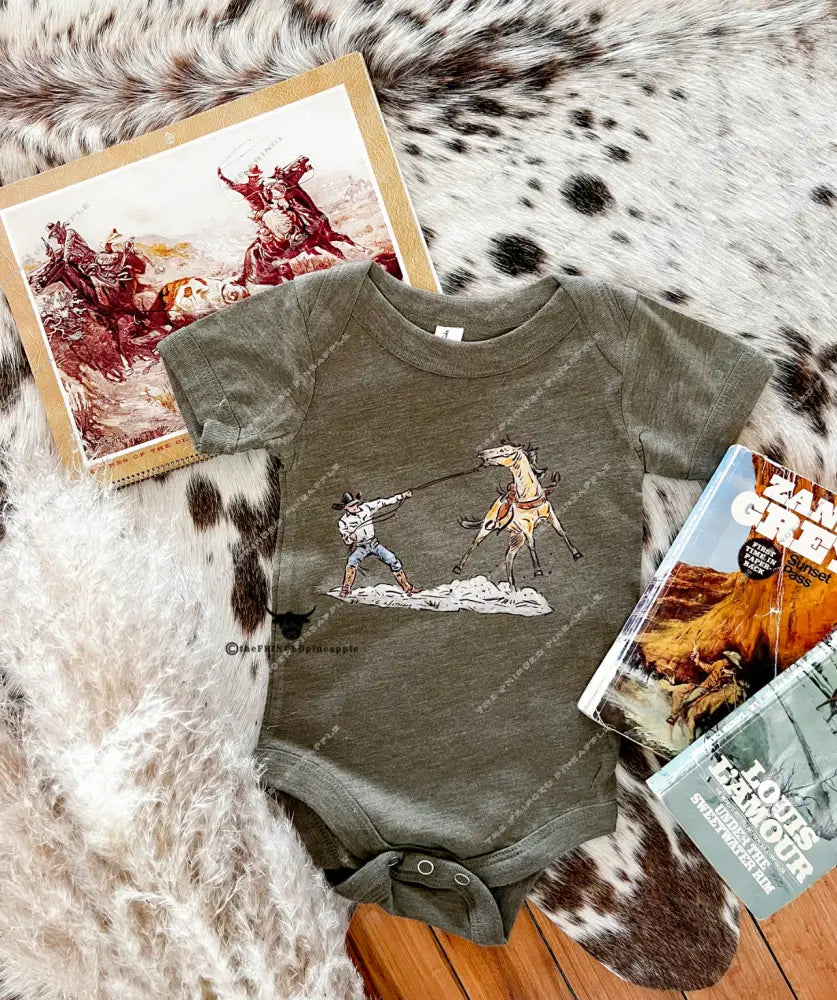 Hold Your Horses Onesie/Tee (army green) (little kid)