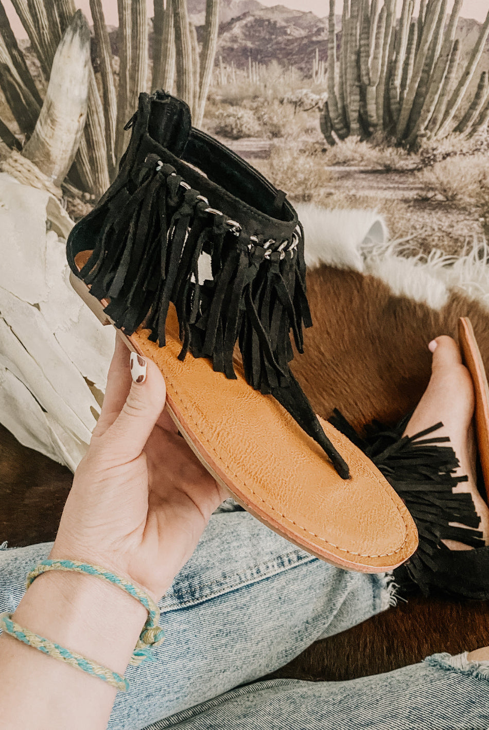 Fringe Is Life Sandals (black) 2.0