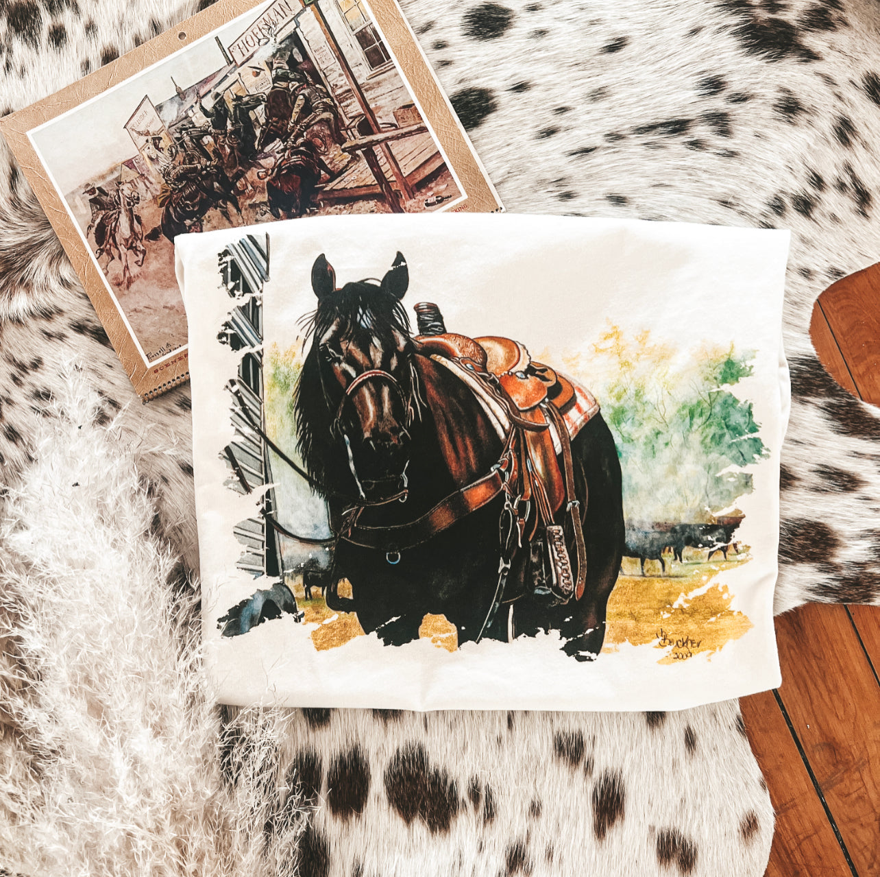 Casanova Black Beauty Tee or Sweatshirt (cream) (Adult)